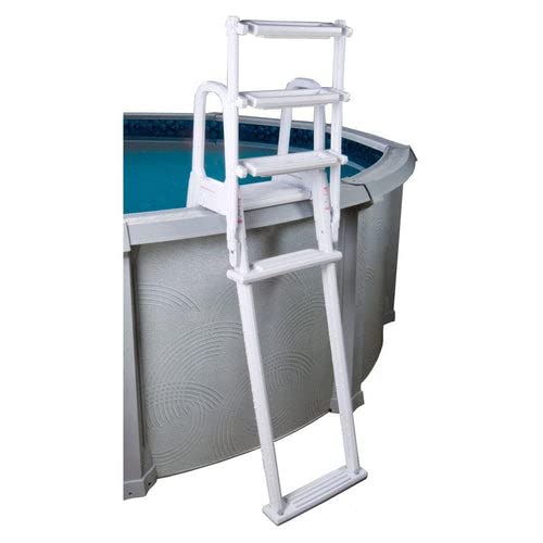 Blue Torrent A-Frame Flip Up Pool Ladder for Above Ground Pools - Heavy Duty Safety Steps for Inground/Above Ground Swimming Pools - Easy Installation & Secure Access for Kids & Adults (Perfect for Backyard, Vacation Homes & Community Pools)