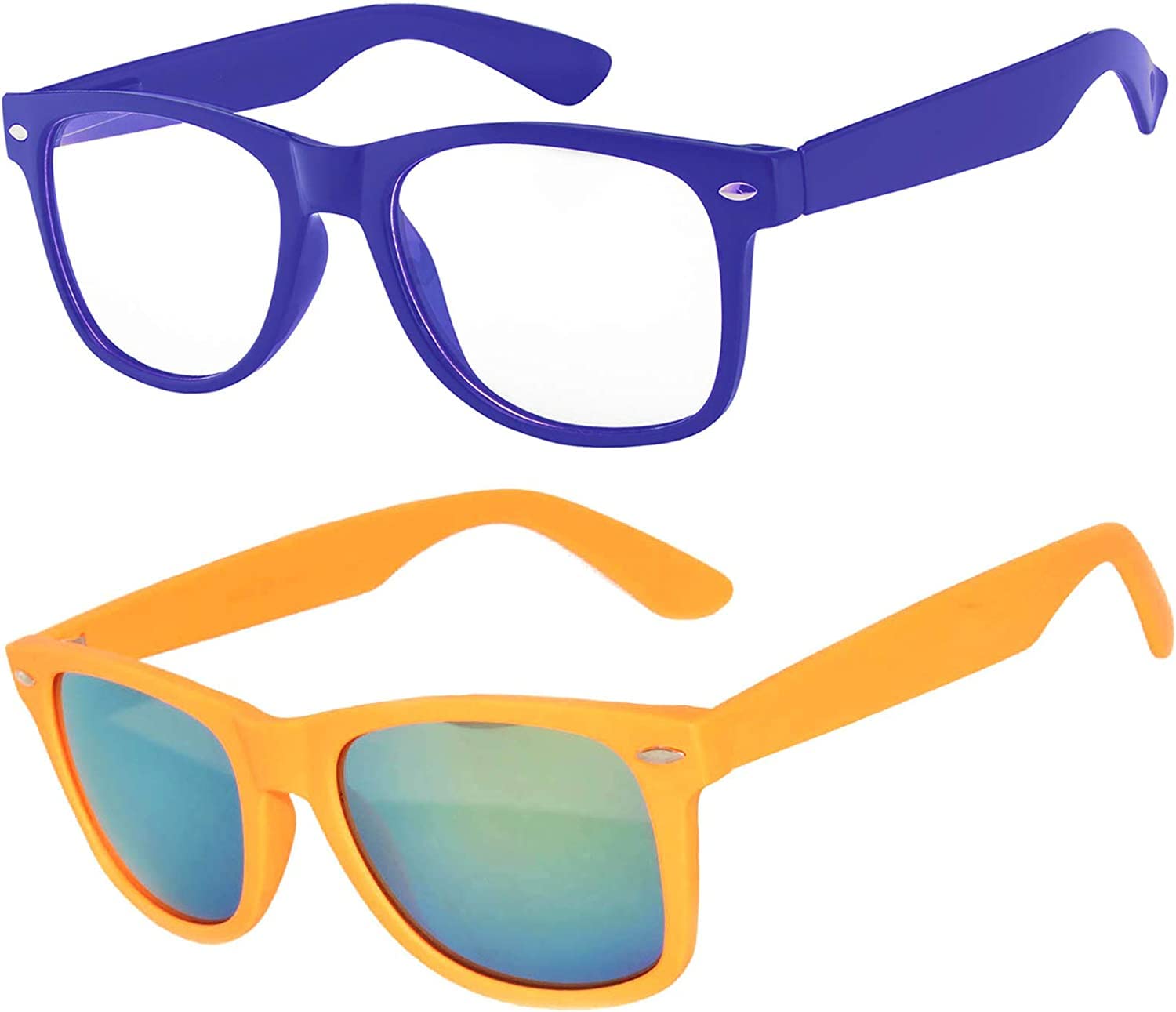 2 Pairs Kids UV Protection Clear Lens & Polarized Sunglasses for Toddlers, Boys & Girls - Perfect for Outdoor Play, Beach & Sports Activities