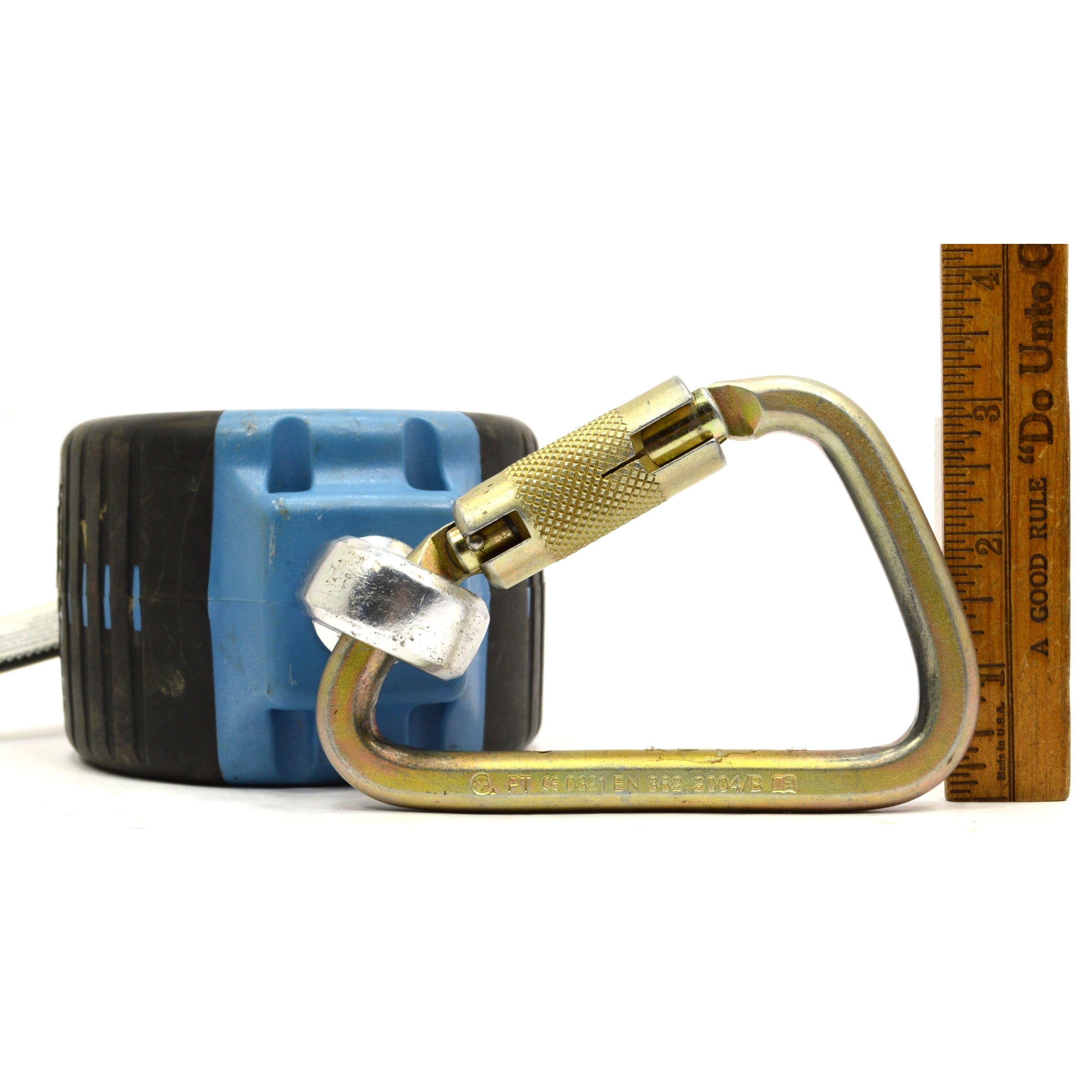 FallTech DuraTech 10ft Self Retracting Fall Limiter with Carabiner - Lightly Used Safety Harness for Construction & Roofing Work