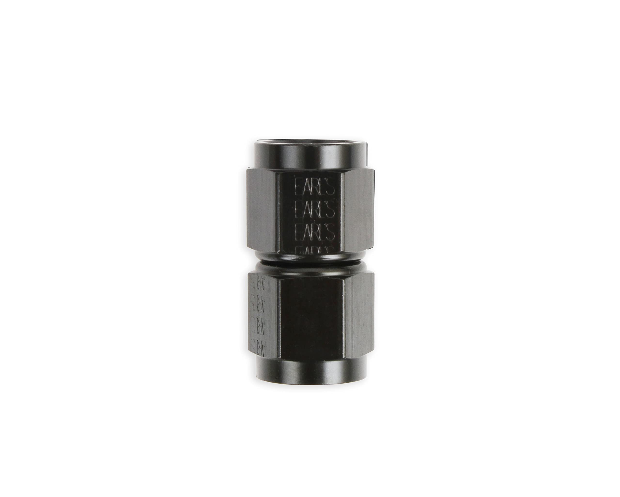 Earl's Performance AT915106ERL Black Anodized -6AN Male to Female Swivel Union Fitting for Fuel, Oil & Coolant Lines - Automotive, Racing & Marine Applications