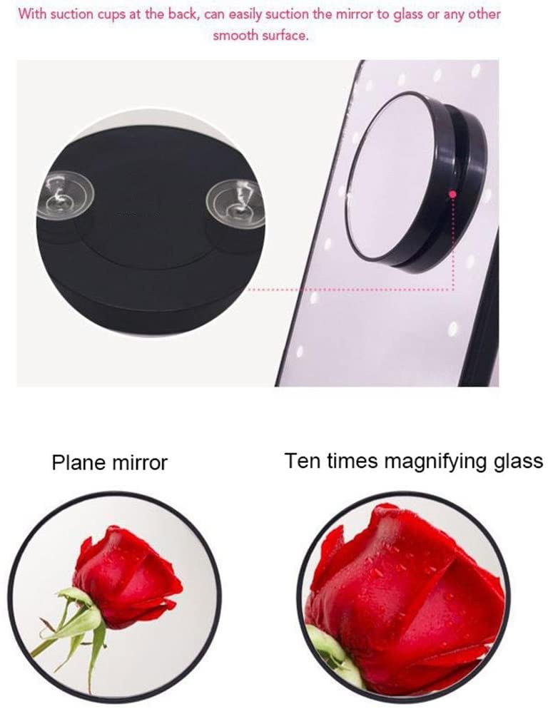BTORER 15X Magnifying Mirror for Makeup & Skincare - Detachable with Suction Cups for Bathroom & Travel