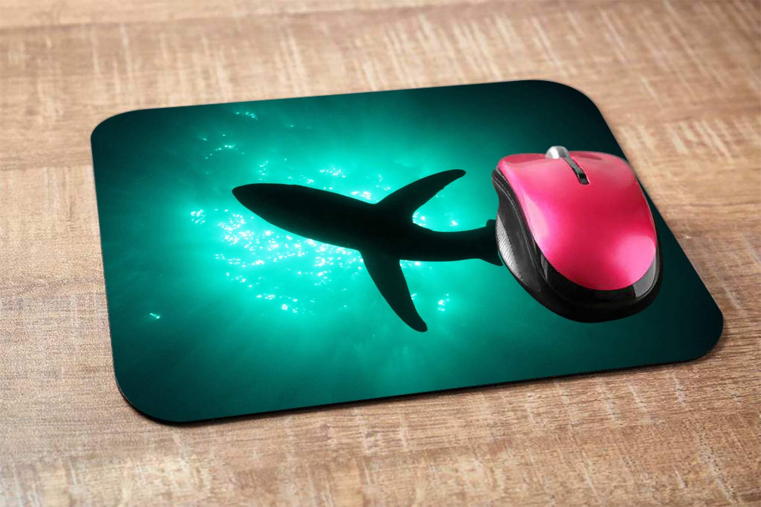 Shark Gaming Mouse Pad - Non-Slip Rubber Base, 9.5
