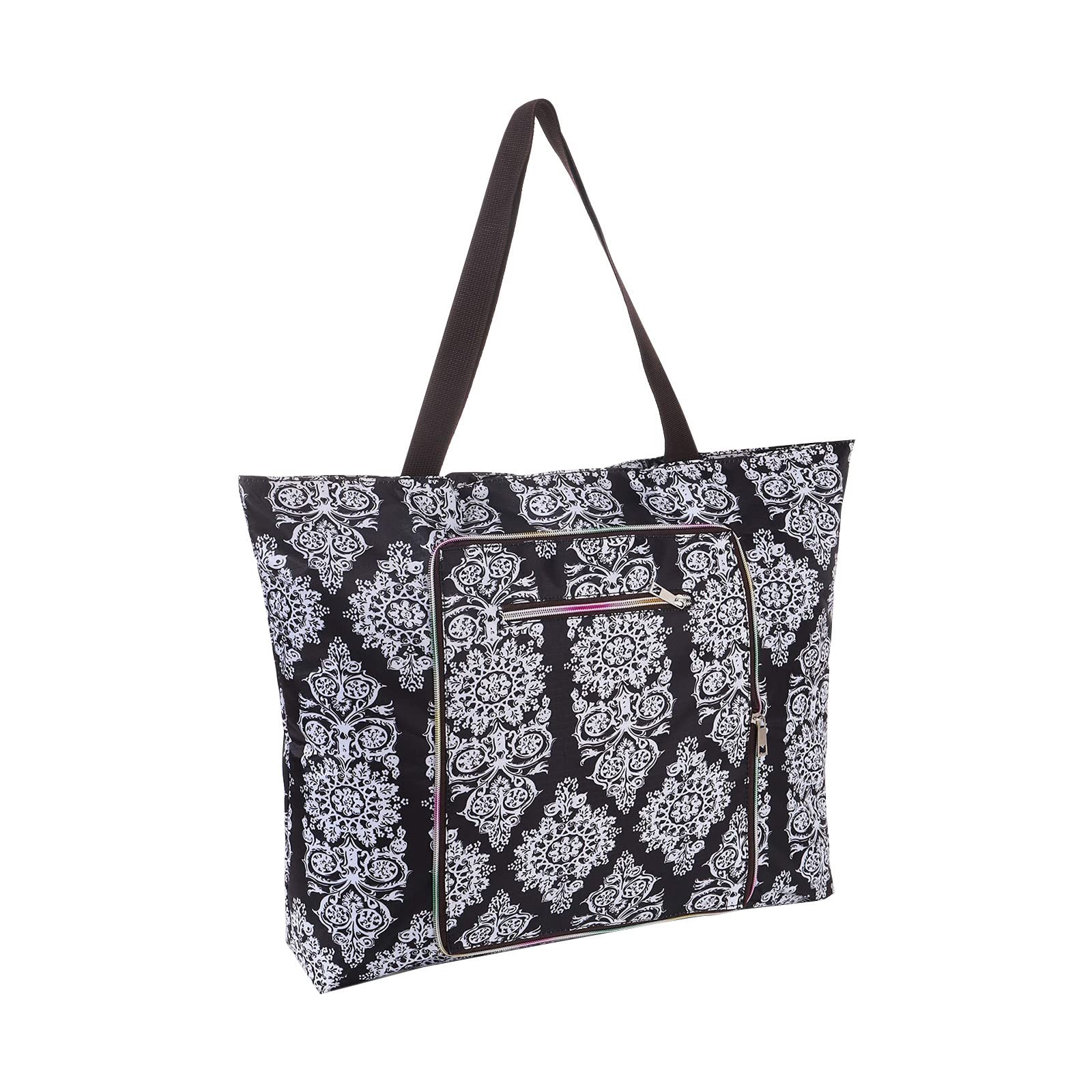 JRKED Large Waterproof Beach Bag for Women - Lightweight Oversized Tote Travel Bag with Zipper, Perfect for Beach, Pool, Yoga, Gym & Vacation (One Size, Color C) - Durable & Spacious Carryall for Summer Essentials