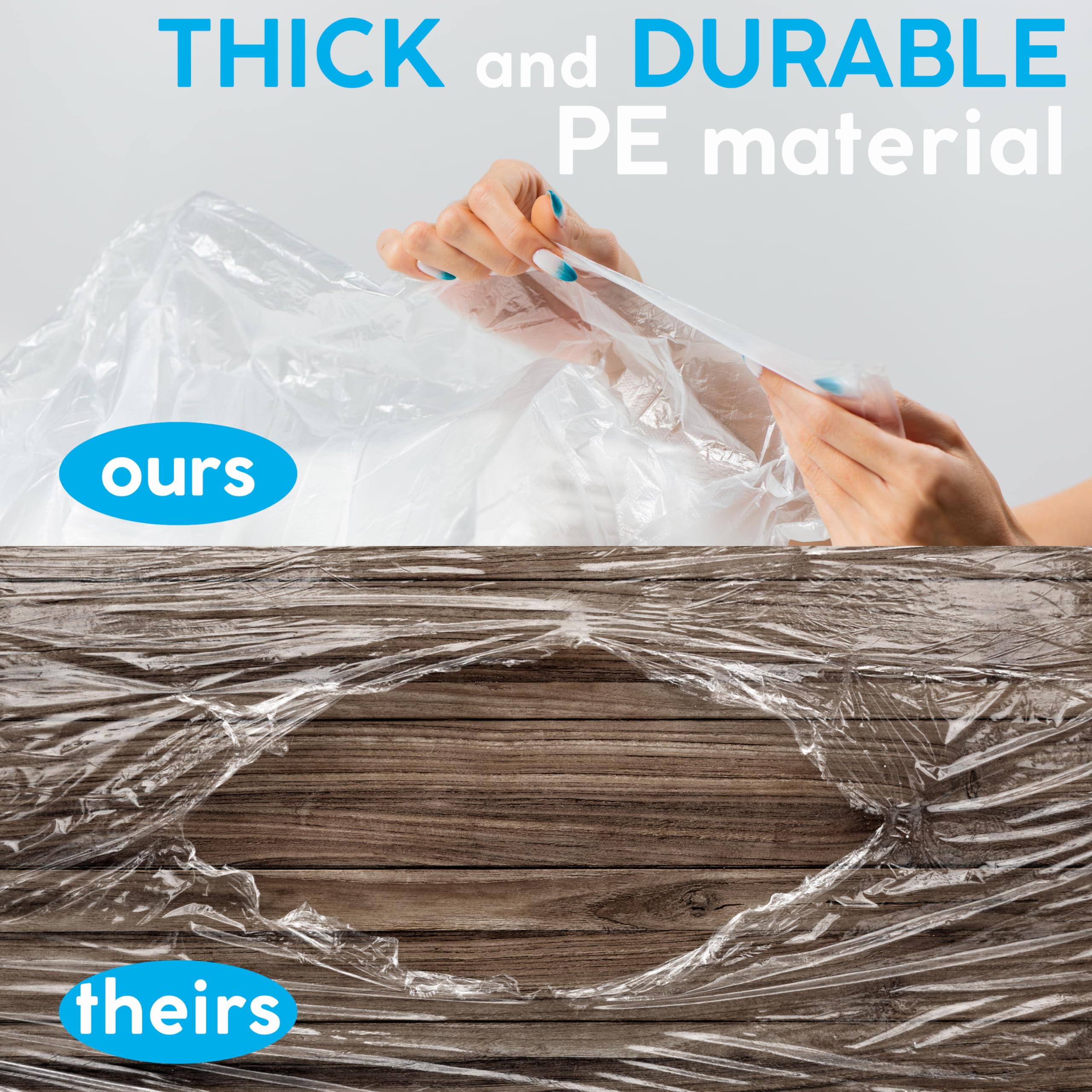 50 Pcs Disposable Plastic Sheeting for Body Wrap & Sauna Bag, 83x47 Inches - Sauna Blanket Liners for Detox, Weight Loss & Spa Treatments