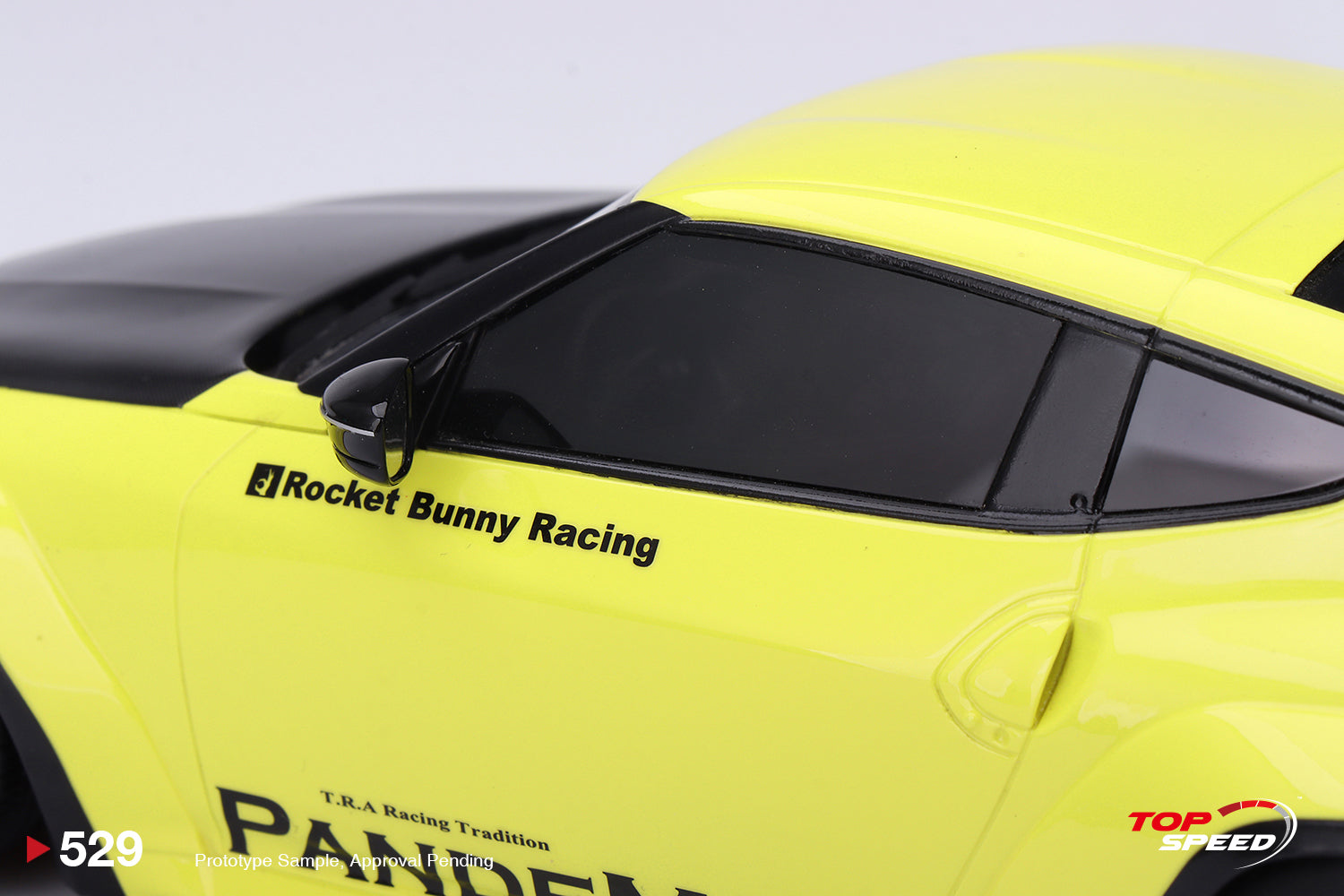 PREORDER TopSpeed Models 1:18 Scale Nissan Z PANDEM Widebody Diecast Car - Ikazuchi Yellow | Collectible Display Model for Car Enthusiasts & Home Decor