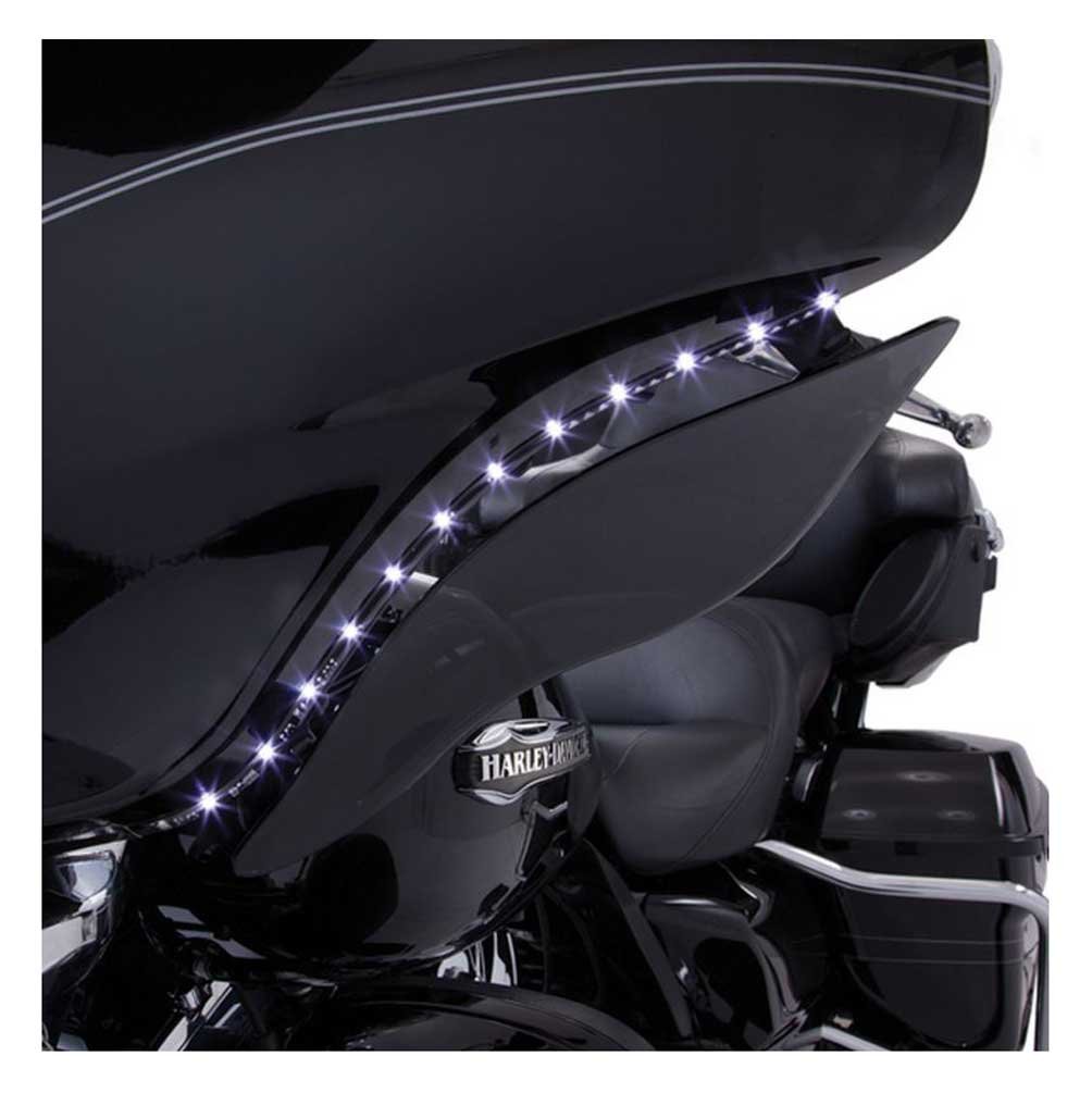 Ciro 45102 Black/Amber LED Bat Blade Motorcycle Light - Compatible with 2014-2016 Harley-Davidson FLH Touring Models - High Visibility Safety Lighting for Night Riding & Cruising