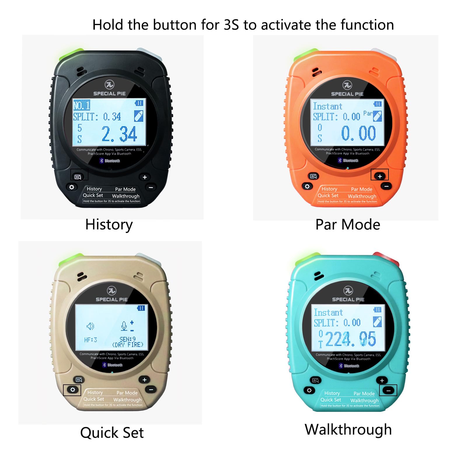 **Bluetooth Shot Timer for Shooting Competition - Loud Beeper, Multifunctional Firearms Timer for Training & Range Practice | Perfect for Shooters, RO, and Competitive Events**