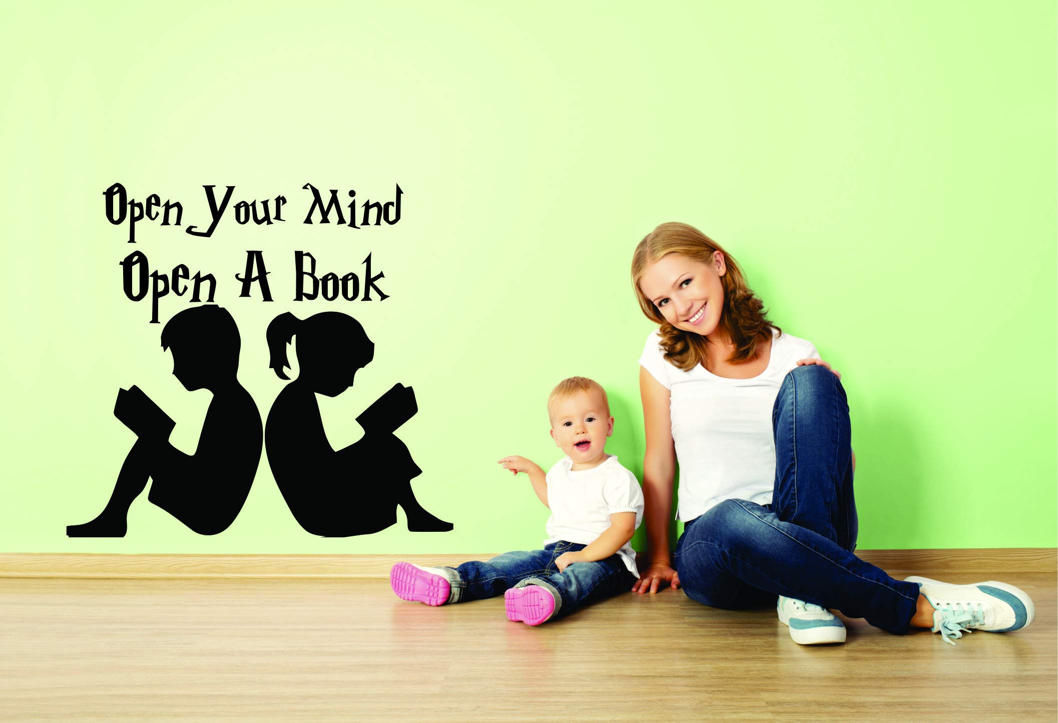 Reading Quotes Wall Sticker - Inspirational Vinyl Wall Decal for Kids Room, Nursery, Daycare & Kindergarten (20x20 inch) - Fun Educational Decor to Encourage Learning & Imagination in Children's Bedrooms