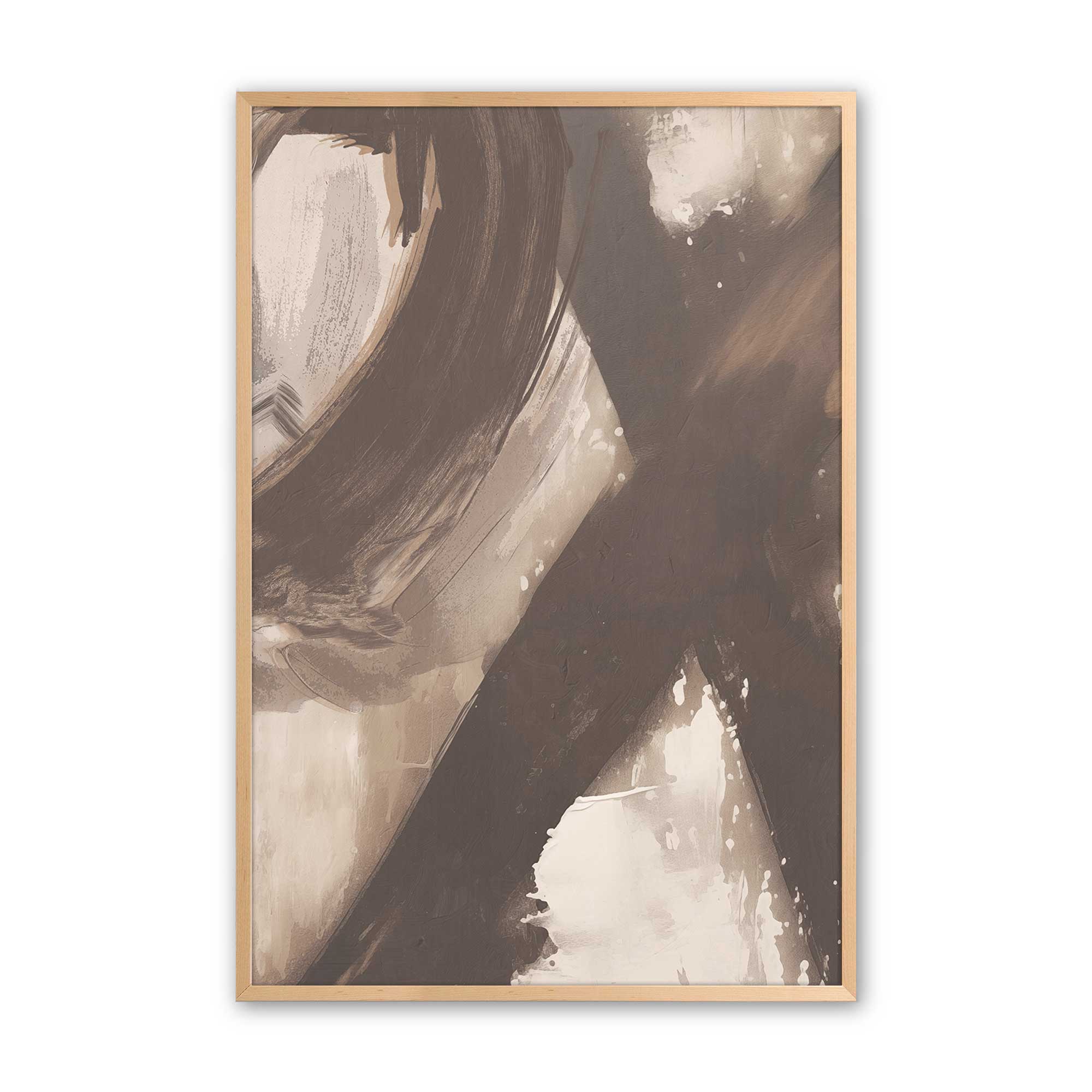 Abstract Sienna Swirl II Art Print - Modern Wall Decor for Living Room, Bedroom & Office - Handmade Canvas Painting for Home & Office Decoration