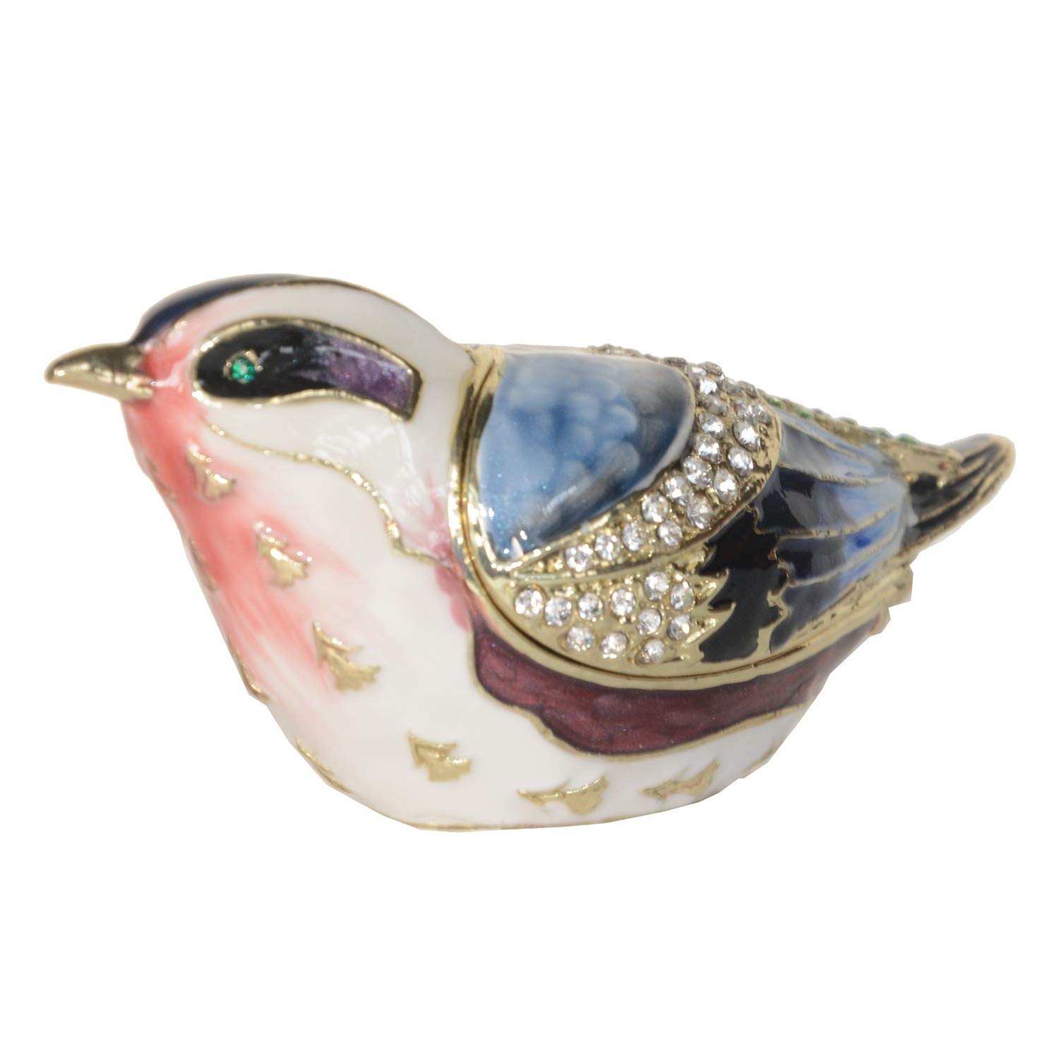 Handcrafted Metal Bird Trinket Box - Miniature Jewelry Storage Gift for Lovers & Collectors - Perfect for Home Decor, Wedding Favors, and Anniversary Gifts