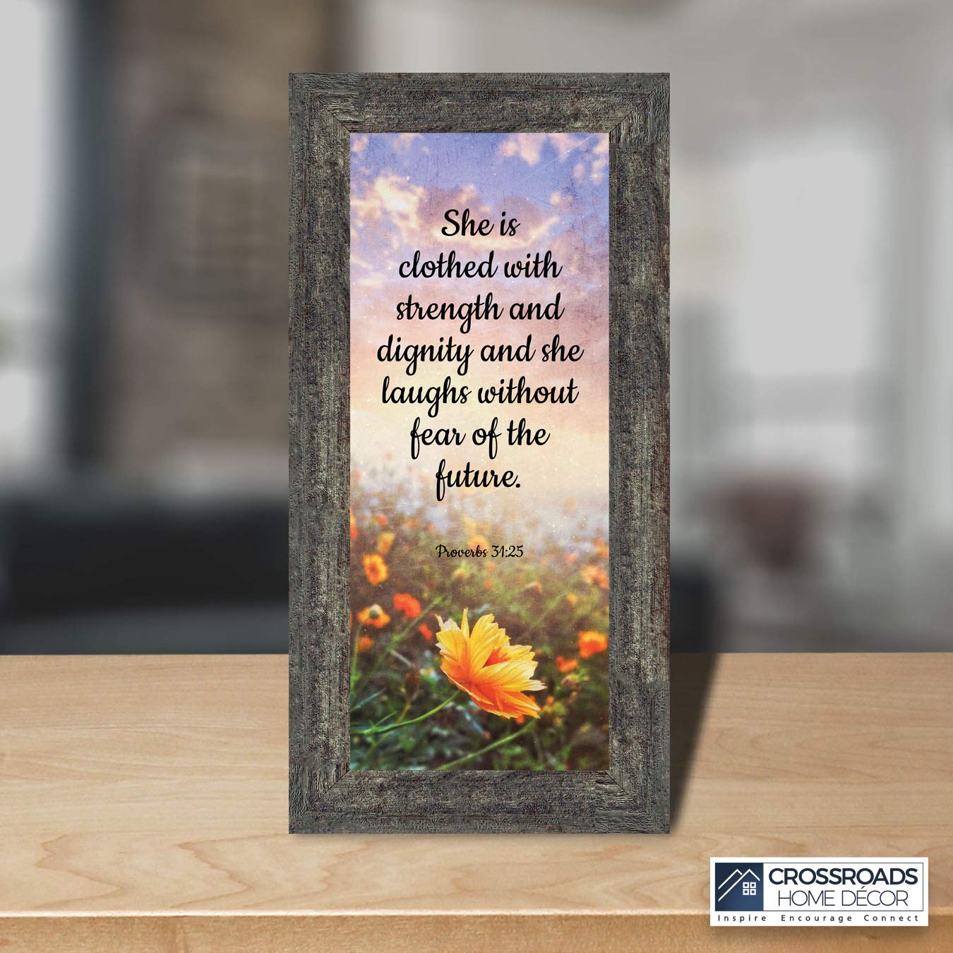 Crossroads Home Décor Christian Gifts for Women - Inspirational Bible Verse Wall Art & Spiritual Home Decor | Perfect for Teen Girls' Room, Church Gifts & Faith-Based Home Décor (7426BW)