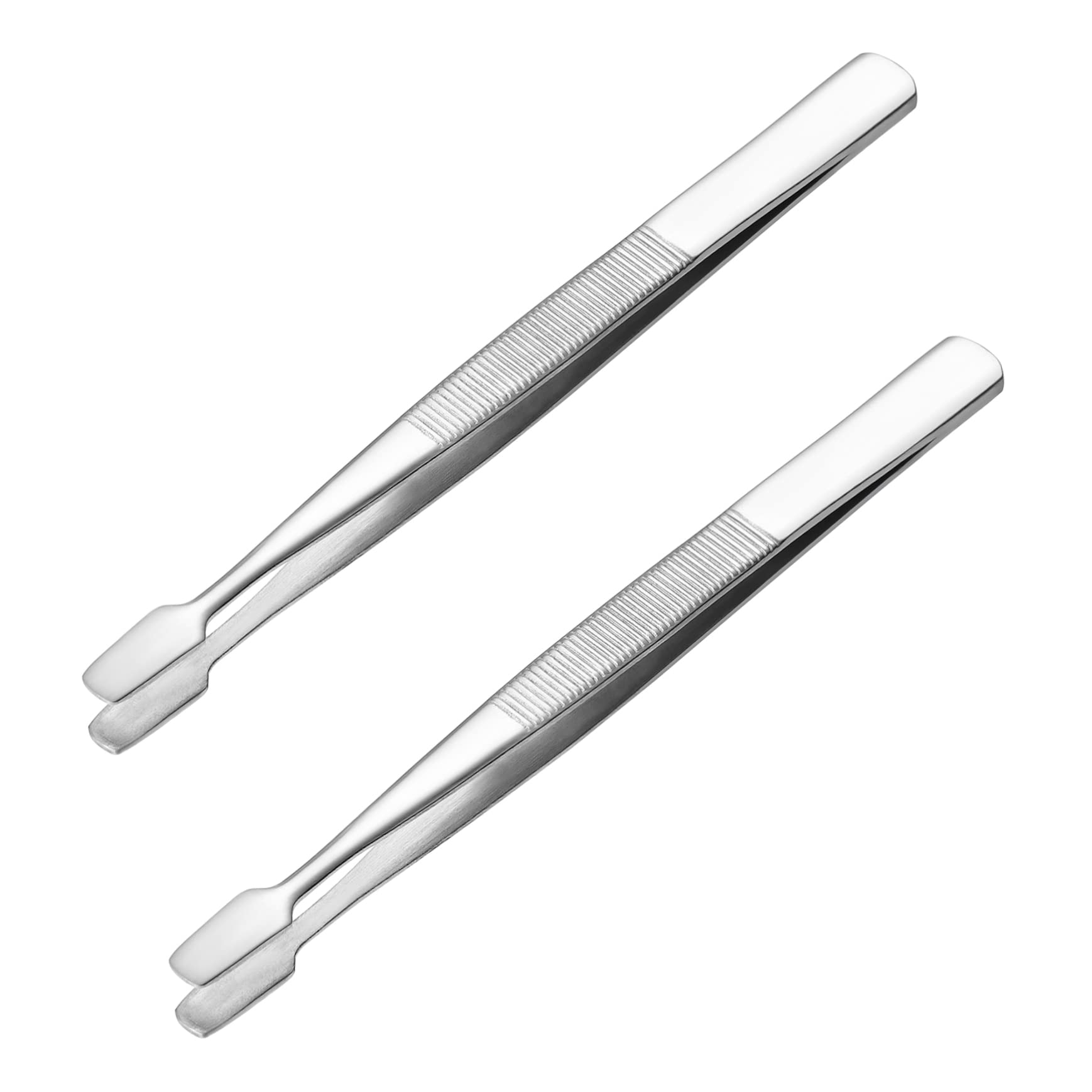 2pcs Metal Stamp Tongs for Philately - Silver Stamp Collector Tools with Non-Slip Grip | Perfect for Organizing, Handling & Preserving Rare Stamps