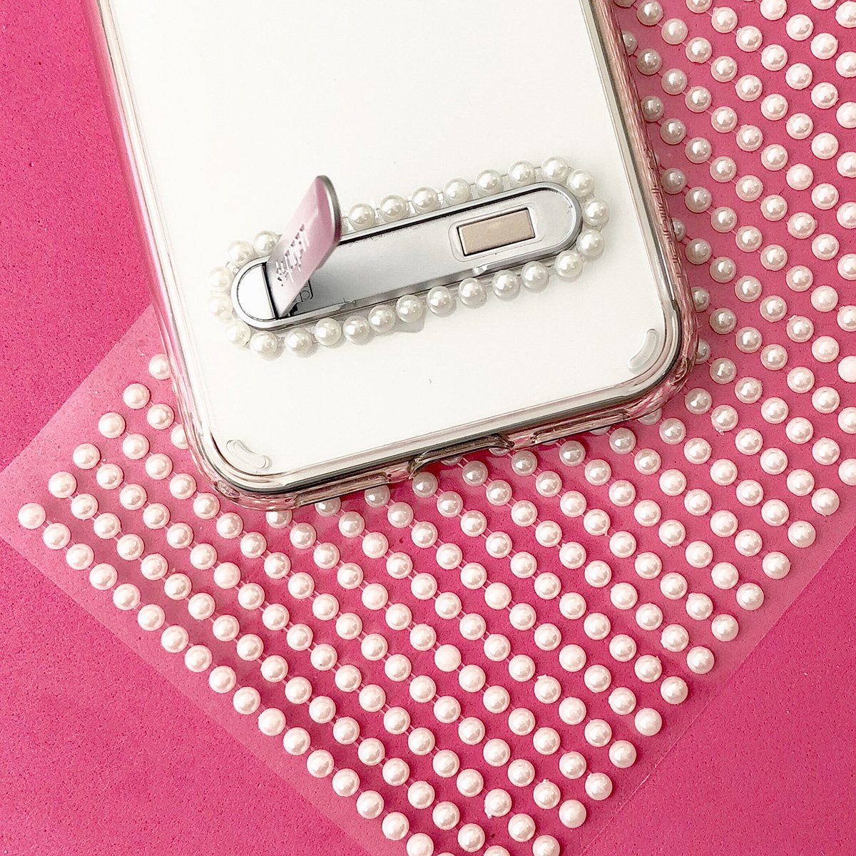ALLYDREW 6mm Pearl Adhesive Gem Stickers - 540pcs Self-Stick Rhinestones for Nail Art, Scrapbooking, Phone Case & DIY Crafts Decoration