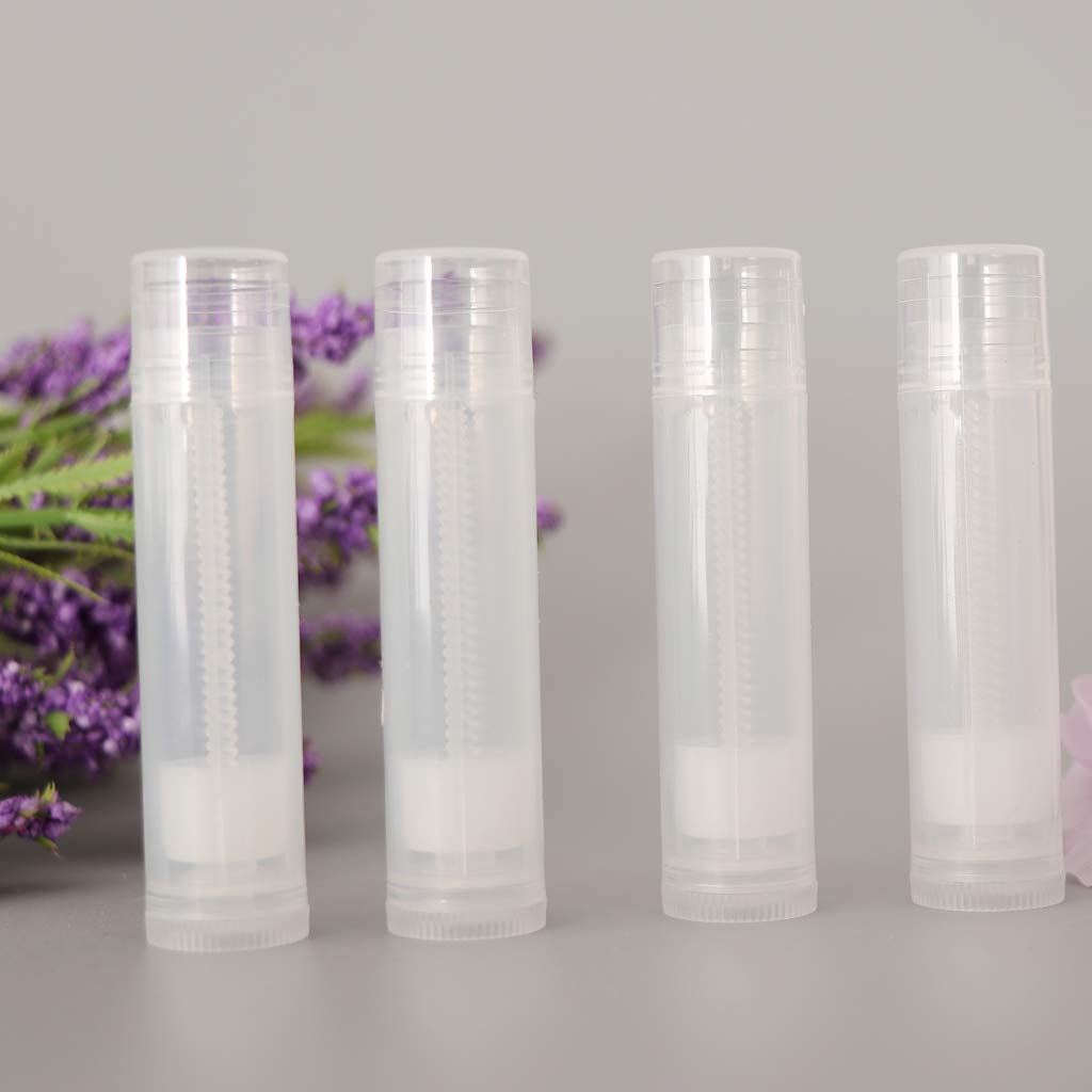 Packdost 5g Clear Empty Lip Balm Tubes - 20 Pack Refillable Chapstick Containers for DIY Lipstick, Cosmetics & Makeup | Perfect for Homemade Lip Care, Travel & Gift Giving