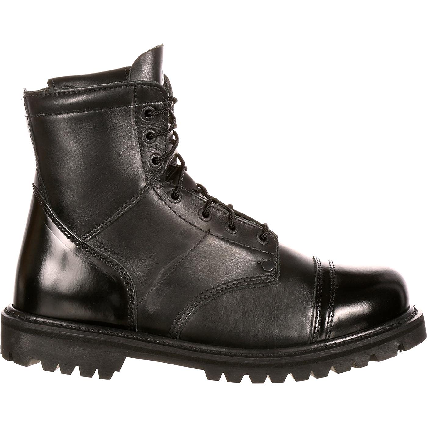 ROCKY Side Zipper Jump Boots - Tactical Military Combat Boots for Men & Women - Durable Leather Work Boots with Side Zipper - Perfect for Hiking, Construction & Outdoor Adventures