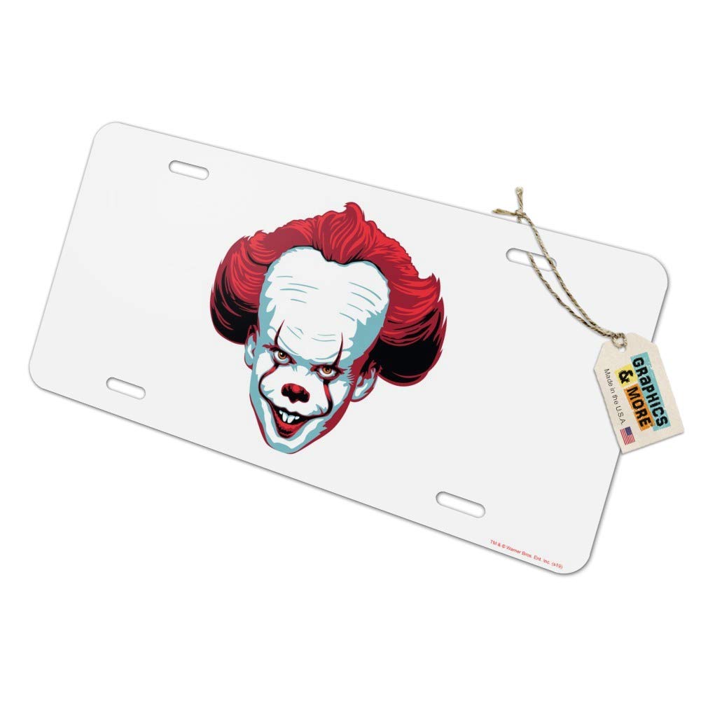 Pennywise Come Home Novelty Metal Vanity License Plate - Custom Car Tag & Home Decor for Horror Fans - Perfect for Halloween, Gifts, and IT Movie Collectors