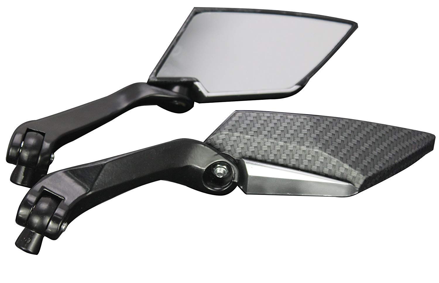 Black Carbon Mini Motorcycle Rearview Mirrors for Harley-Davidson FXDR FXDRS 114 (2020) - Sleek Design, Enhanced Safety for Urban Commuting & Highway Riding