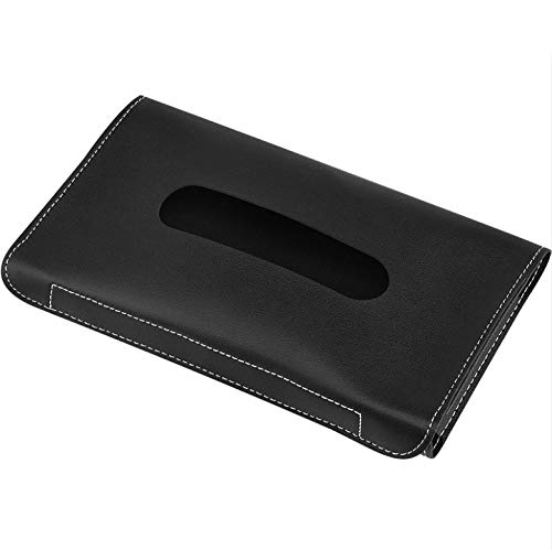Premium PU Leather Car Sun Visor Tissue Holder - Universal Vehicle Napkin & Tissue Storage Case - Perfect for Road Trips, Commuting & Family Travel Accessories