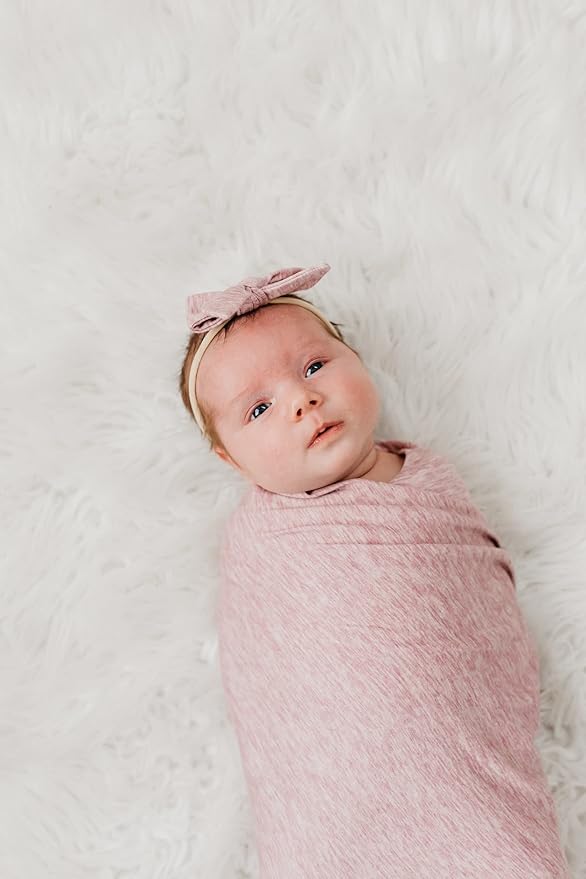 Soft Copper Pearl Knit Swaddle Blanket for Baby - Maeve Collection | Breathable & Stretchy Newborn Wrap | Perfect for Swaddling, Nursing, Stroller & Photo Shoots