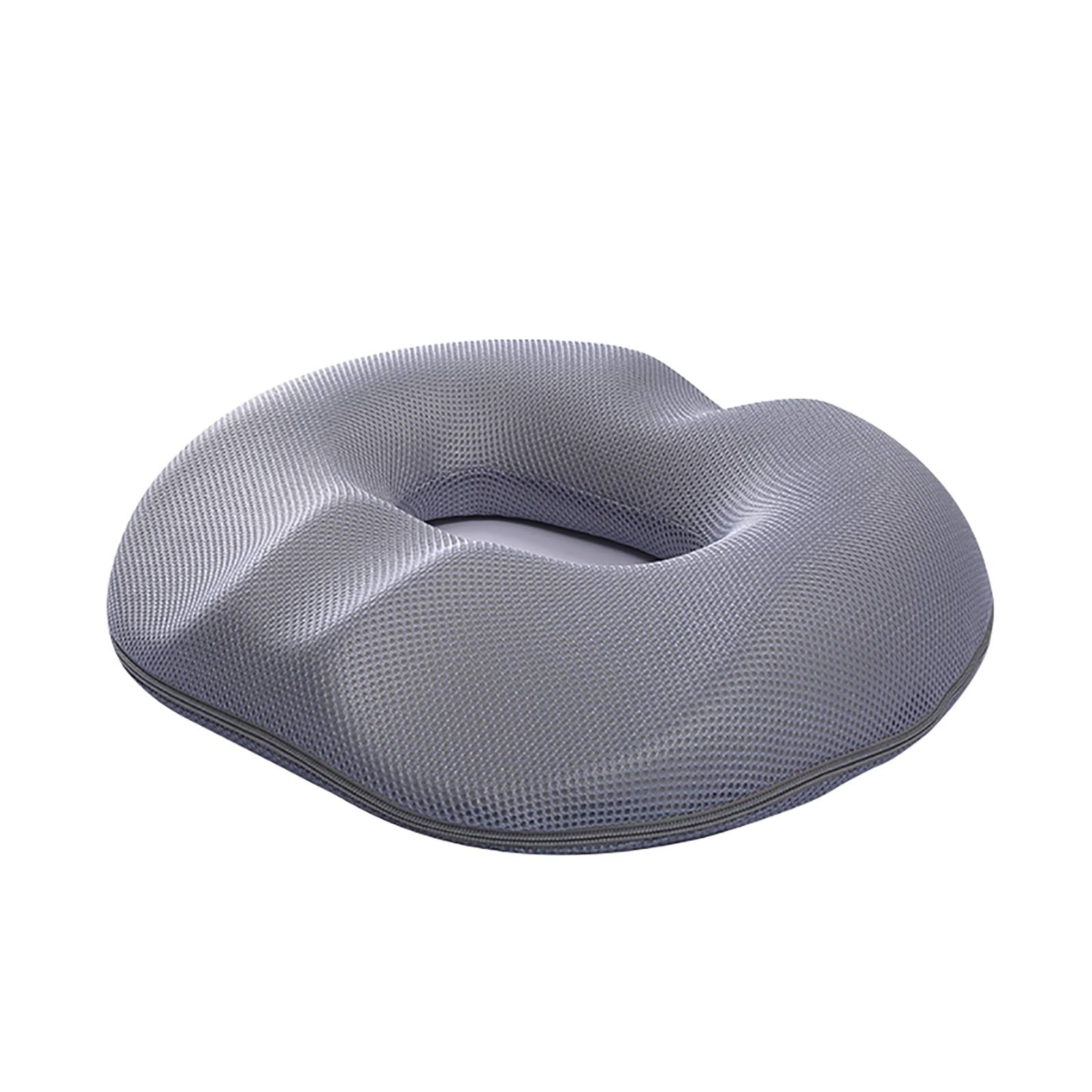 **Orthopedic Seat Cushion for Lower Back & Sciatica Pain Relief - Memory Foam with Breathable Mesh Fabric (Gray) - Ideal for Office Chairs, Car Seats & Wheelchairs**