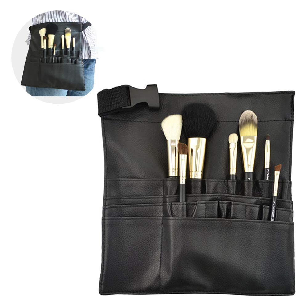 SteelFever 22-Pocket Professional Makeup Brush Organizer Bag with Adjustable Belt - Perfect for Makeup Artists, Travel & Salon Use