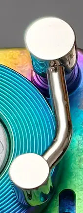 Custom 4U Personalized Titanium Alloy Keycaps for Record Players - Artistic Timascus Decorative Keycaps for Mechanical Keyboards (Perfect for Audiophiles & Keyboard Enthusiasts)