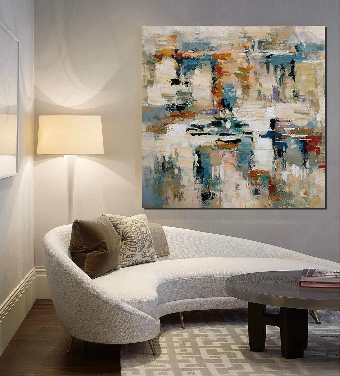 Hand Painted Extra Large Abstract Canvas Painting - Modern Wall Art for Bedroom Decor | Perfect for Living Room, Office & Home Interior Design