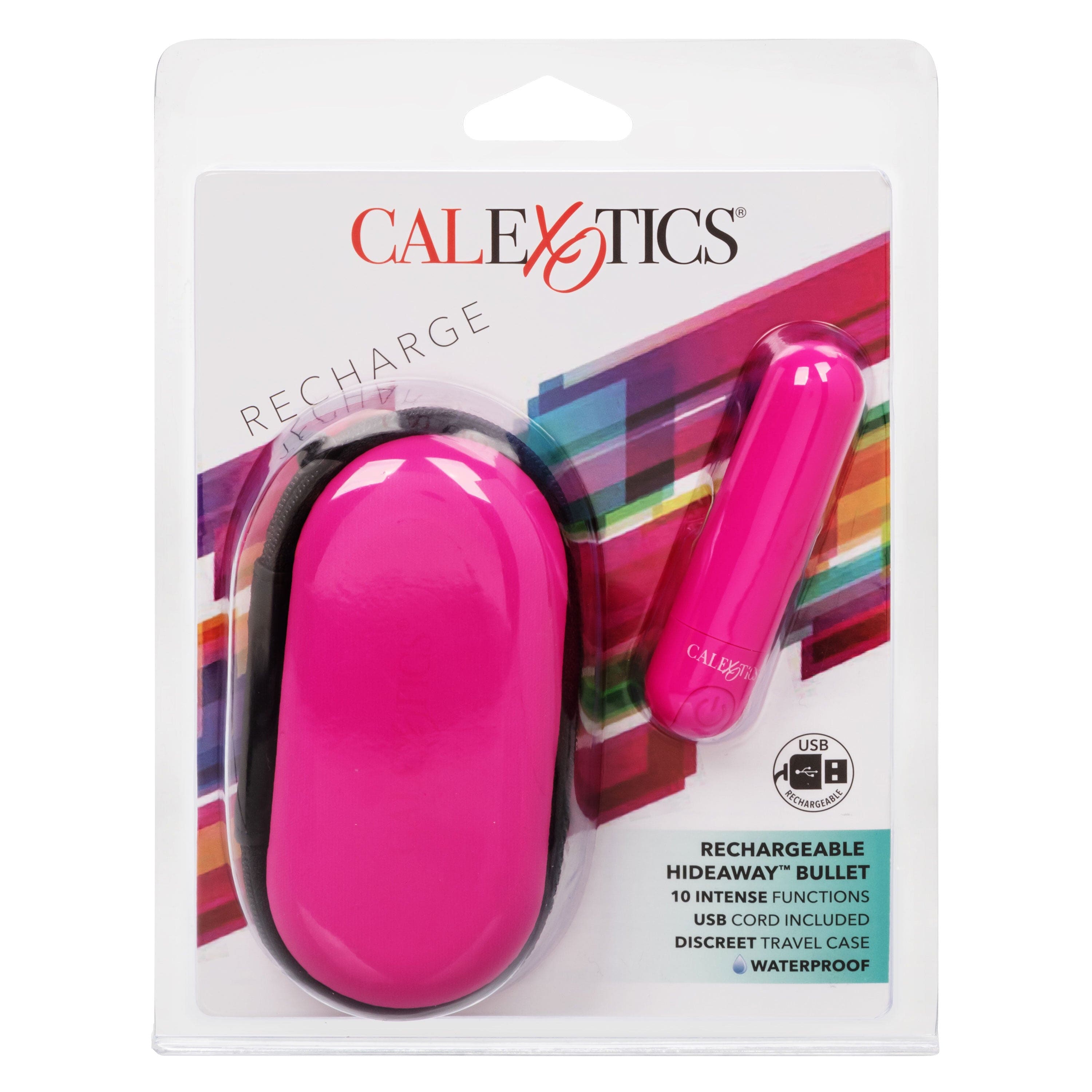 Rechargeable Hideaway Bullet Vibrator - Pink | Discreet Personal Massager for Women | Perfect for Solo Play & Couples Use