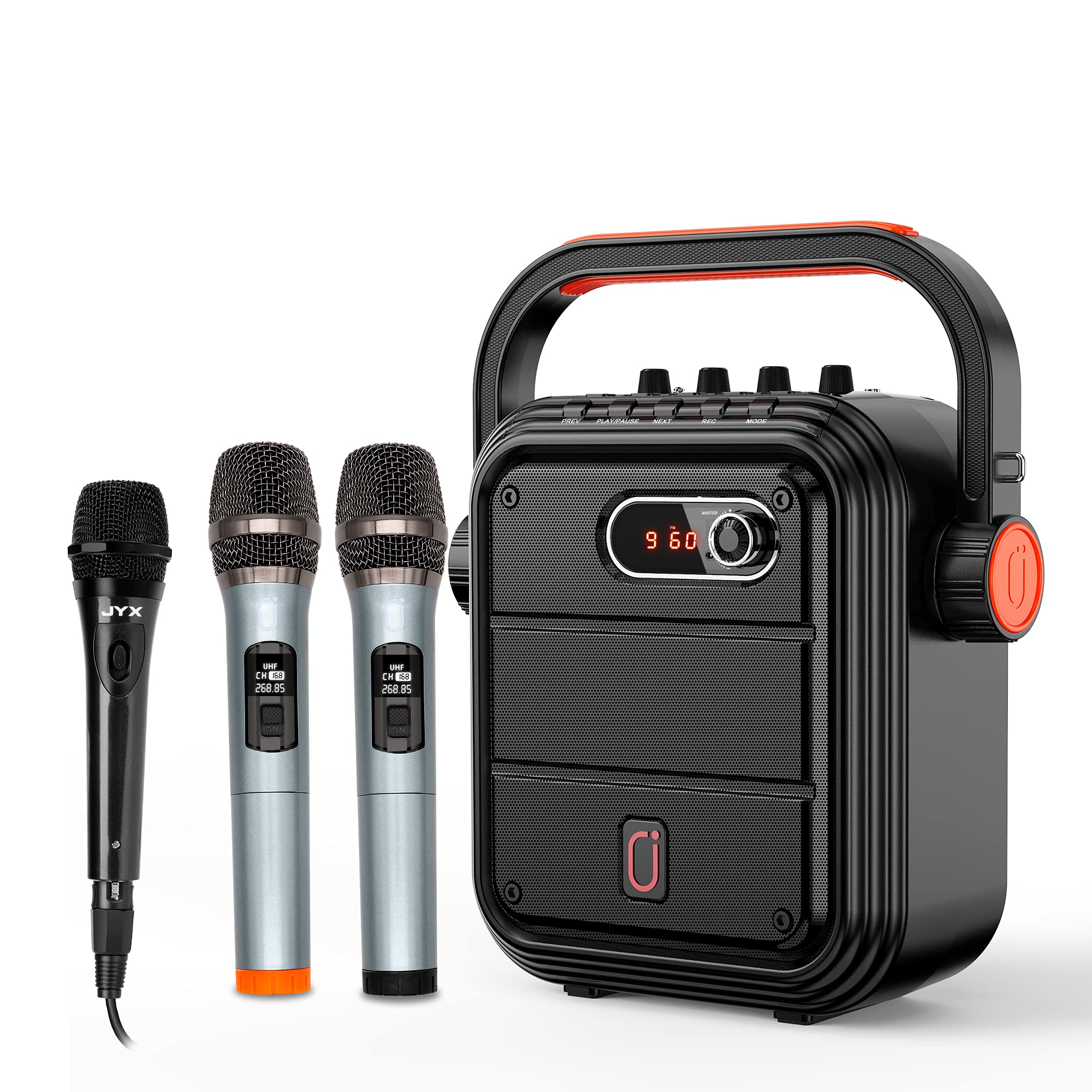 JYX Professional Karaoke Machine with 3 Wireless Microphones - Perfect for Home Parties, Family Gatherings & Entertainment