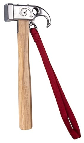 CAMPINGMOON Camping Hammer - Stainless Steel Head & Wood Handle Tent Stake Hammer with Tarp Stake Remover - Perfect for Outdoor Camping, Hiking & Backpacking Adventures