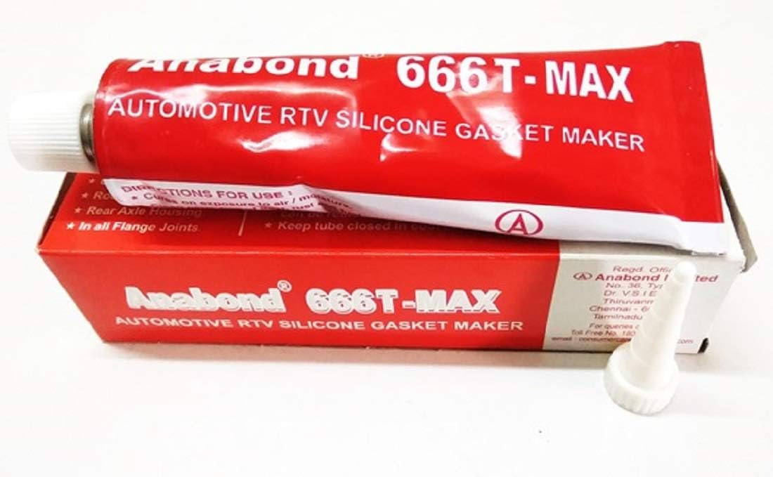 Anabond 666-T RTV Gasket Maker Sealant - High Temperature Resistant (100g) - Perfect for Automotive, Marine & Industrial Engine Repairs