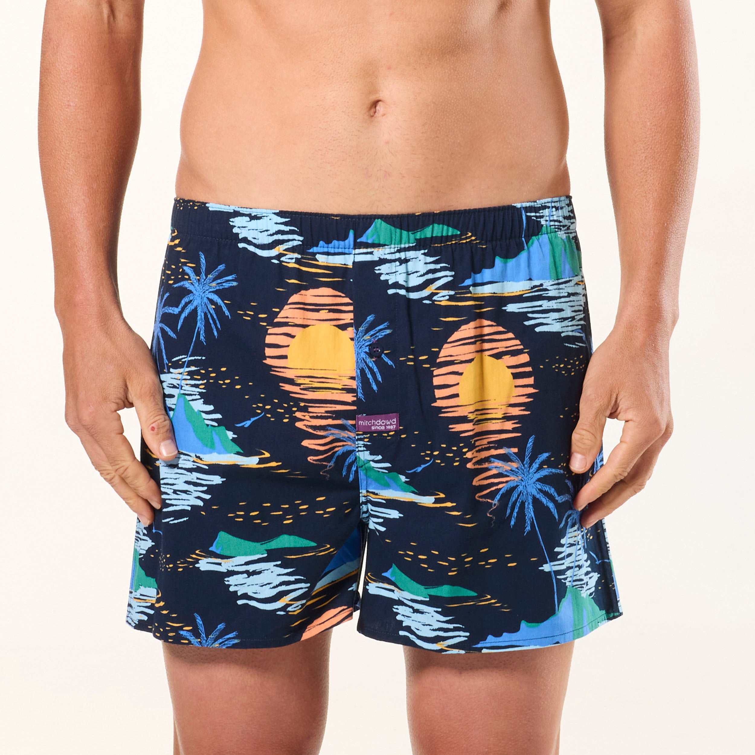 Men's Cotton Boxer Shorts - Soft & Breathable with Denim Style | Perfect for Casual Wear, Lounging & Travel