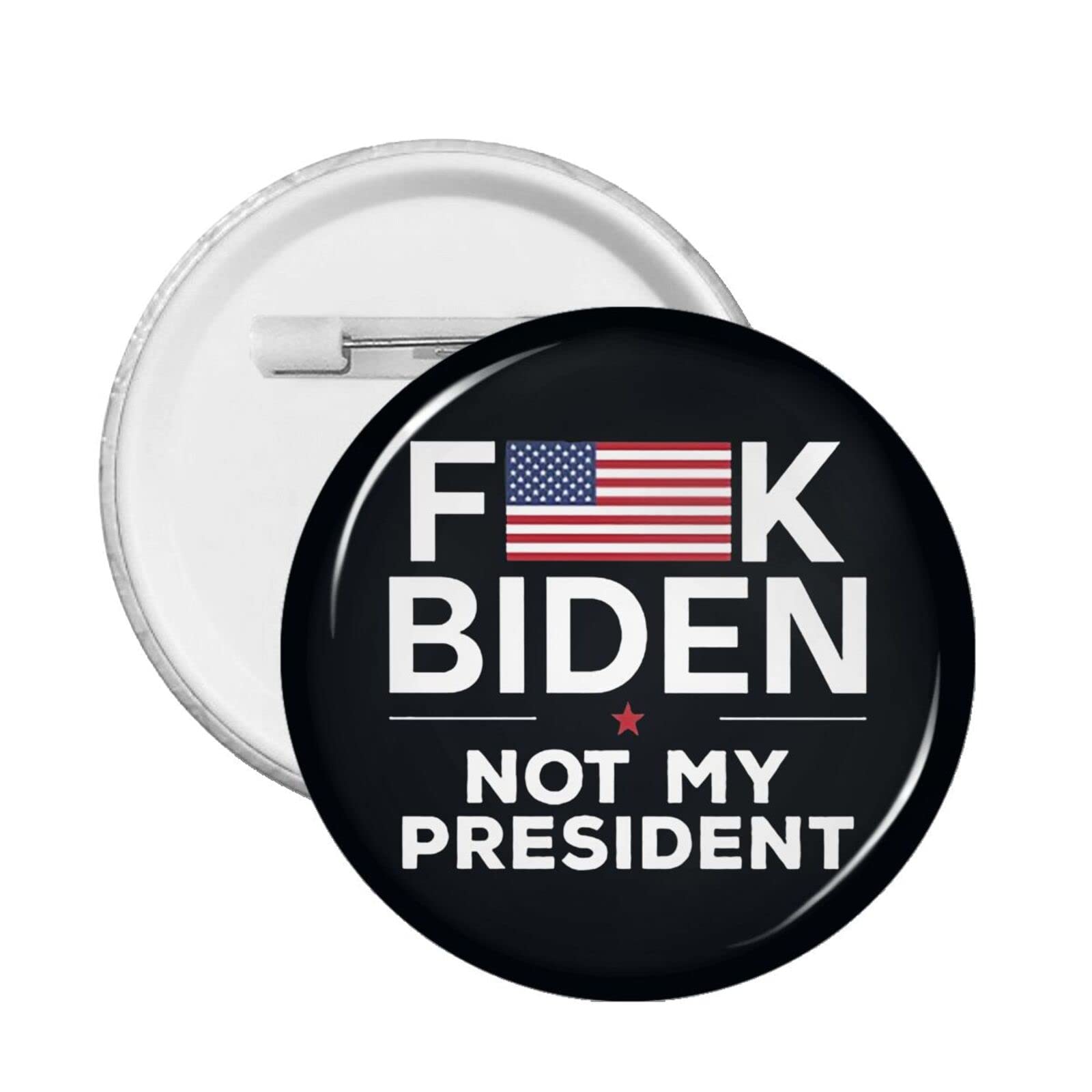Anti Biden Button Pins - 1PC Political Badge for Men & Women - Protest & Rally Accessory