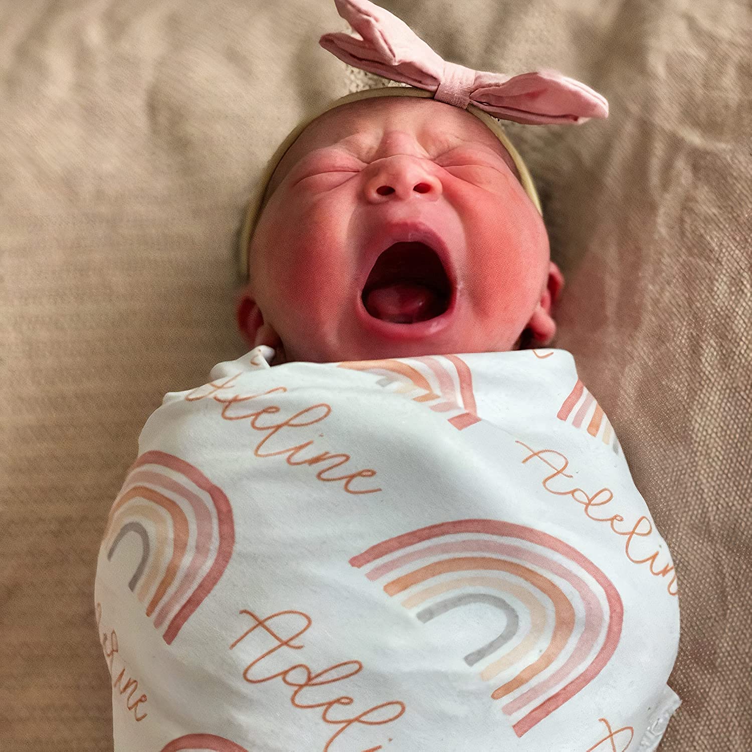Personalized Baby Swaddle Blanket with Custom Name - Soft & Cozy Newborn Gift for Boys & Girls - Perfect for Birthdays, Showers & Nursery Decor