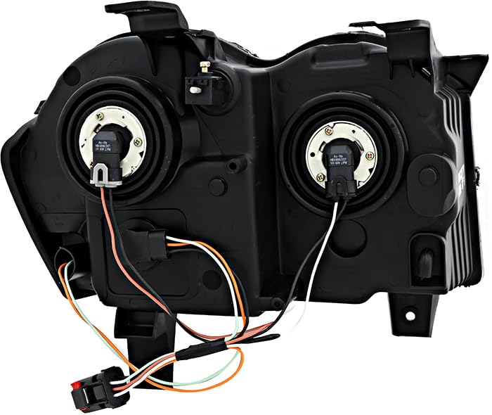 Jeep Grand Cherokee Headlights Lamps Set (2008-2010) - Halogen Replacement for Driver & Passenger Side | Perfect for Night Driving & Off-Road Adventures