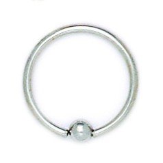14K White Gold 16 Gauge Circular Body Piercing Jewelry Bead Ring 15x15mm - Hypoallergenic Nose Ring, Belly Button Ring & Cartilage Piercing Jewelry for Women | Perfect for Everyday Wear & Special Occasions