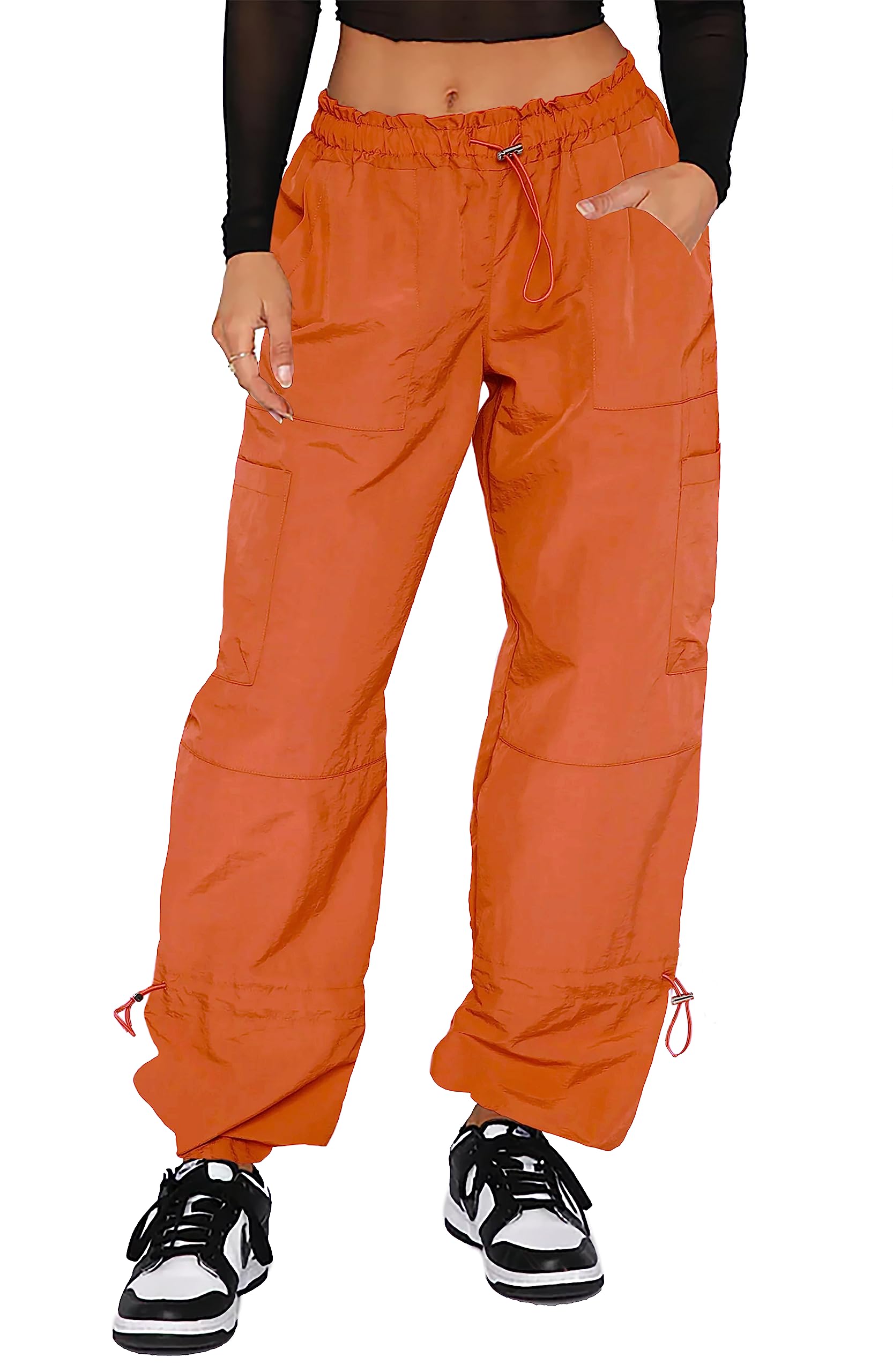 Women's Cargo Pants Baggy Parachute Pants - Y2K Style Rave & Festival Outfits | Streetwear, Casual Wear & Outdoor Activities