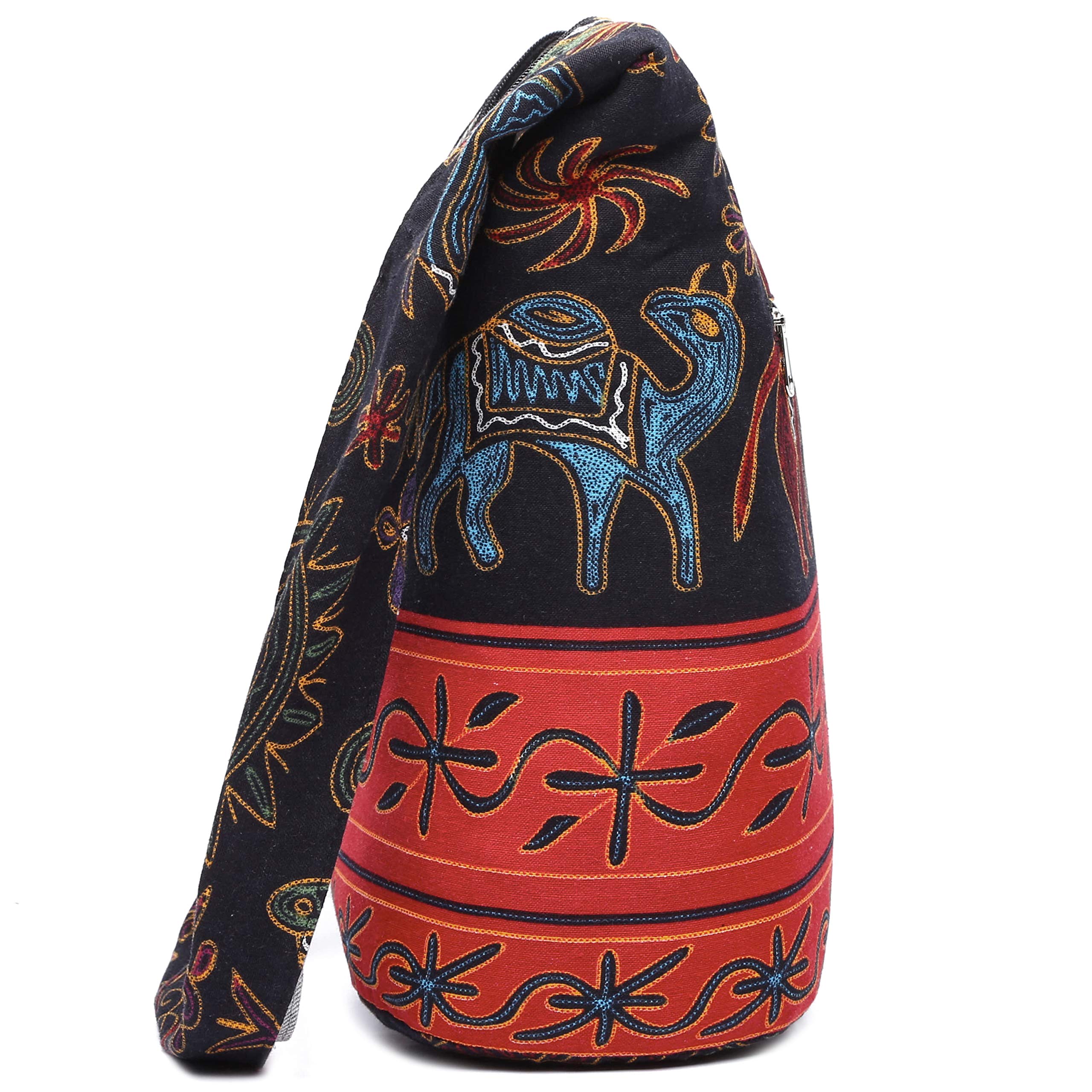 Stylish Women's Bohemian Crossbody Bag - Fashionable Canvas Shoulder Handbag with Animal Print for Everyday Use, Travel & Casual Outings