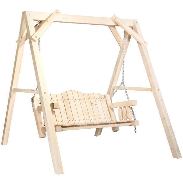 Homestead A-Frame Lawn Swing - Heavy Duty Outdoor Garden Swing for Patio, Backyard, and Porch Relaxation