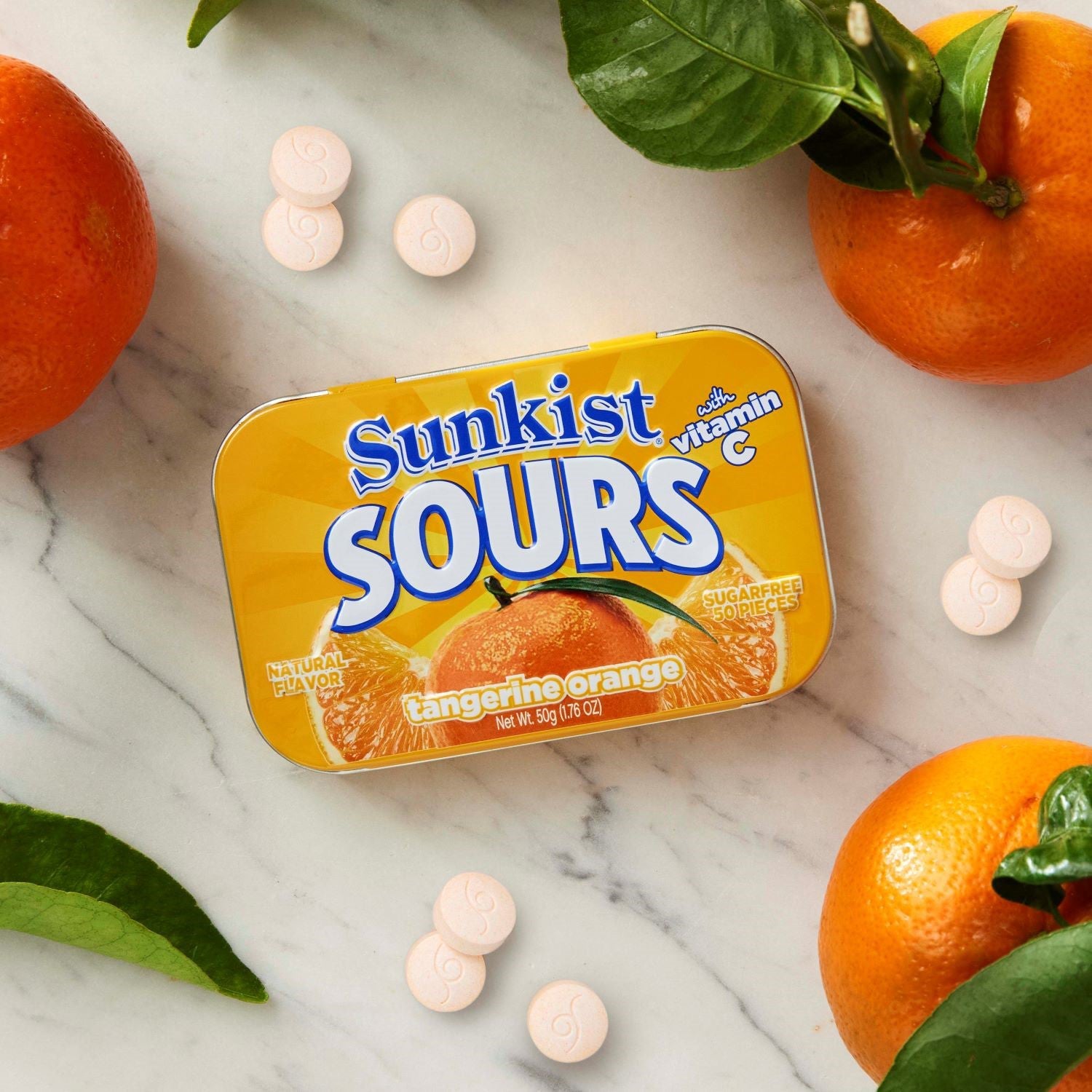 Big Sky Sour Orange Sugar Free Mints - 6 Count Tin | Refreshing Breath Freshener for Office, Travel & After Meals