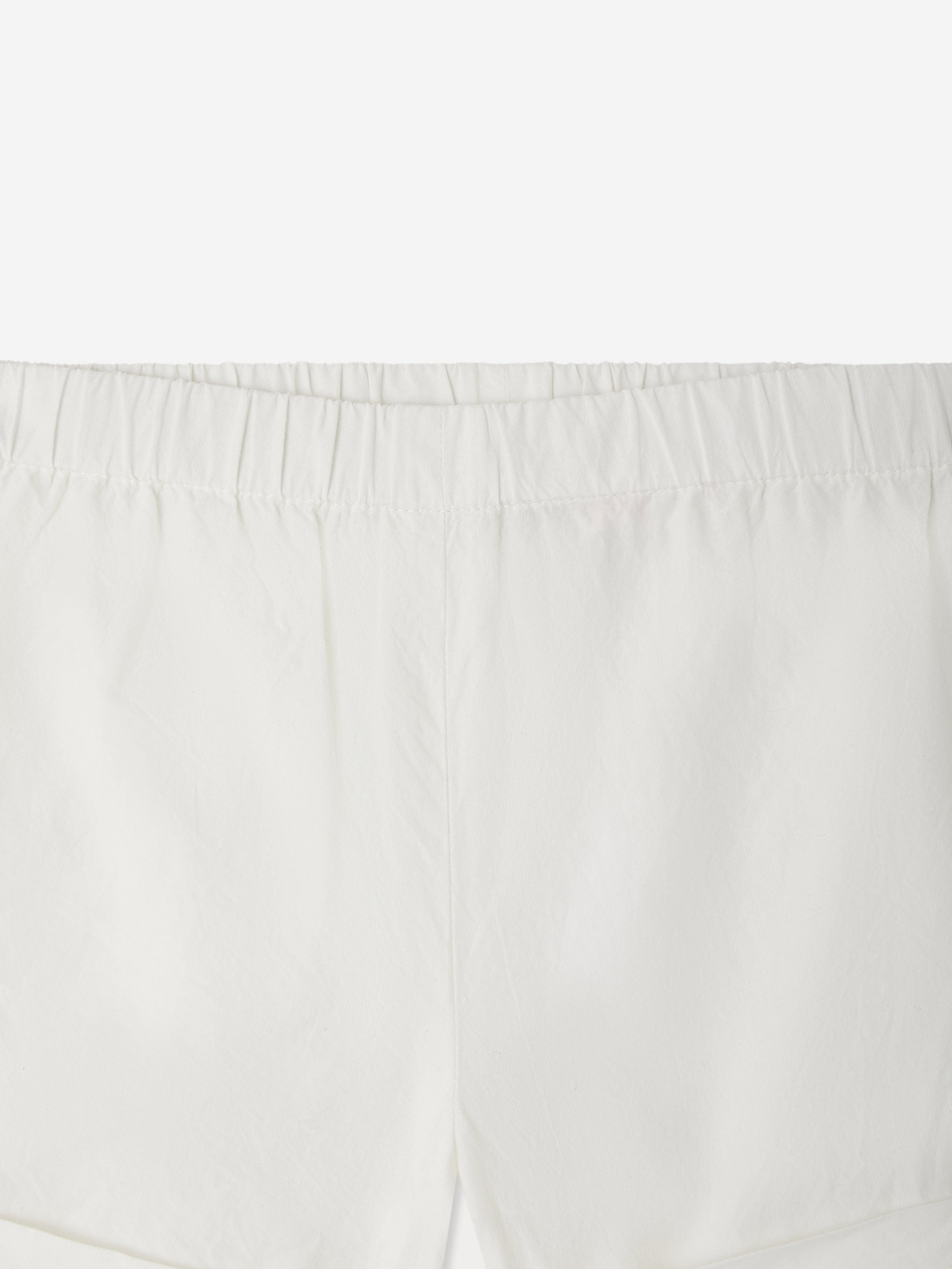 Baby Girls Ecandy Shorts in White - Soft & Comfortable Cotton Shorts for Toddlers - Perfect for Playtime, Summer Outfits & Casual Wear
