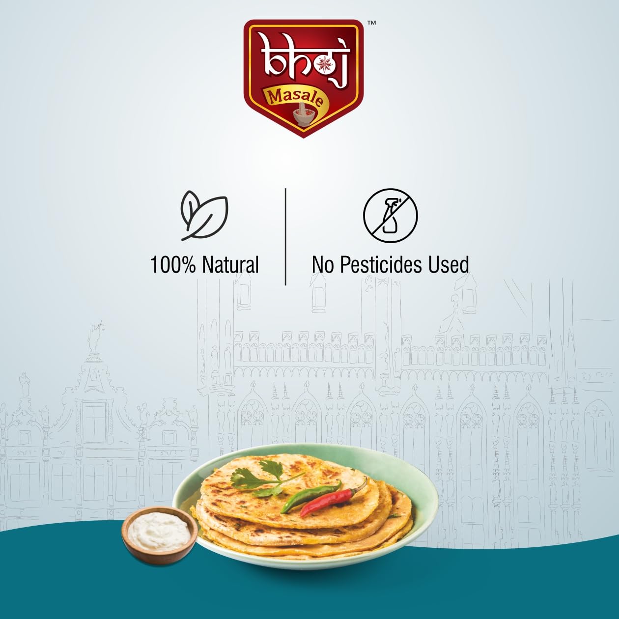 Premium Bhoj Masale Paratha Spice Powder 200Gm | Authentic Jain-Friendly Seasoning | No Onion, No Garlic, No Artificial Colors | Rich Flavor for Indian Flatbreads & Parathas | Perfect for Home Cooking, Vegan & Jain Diets