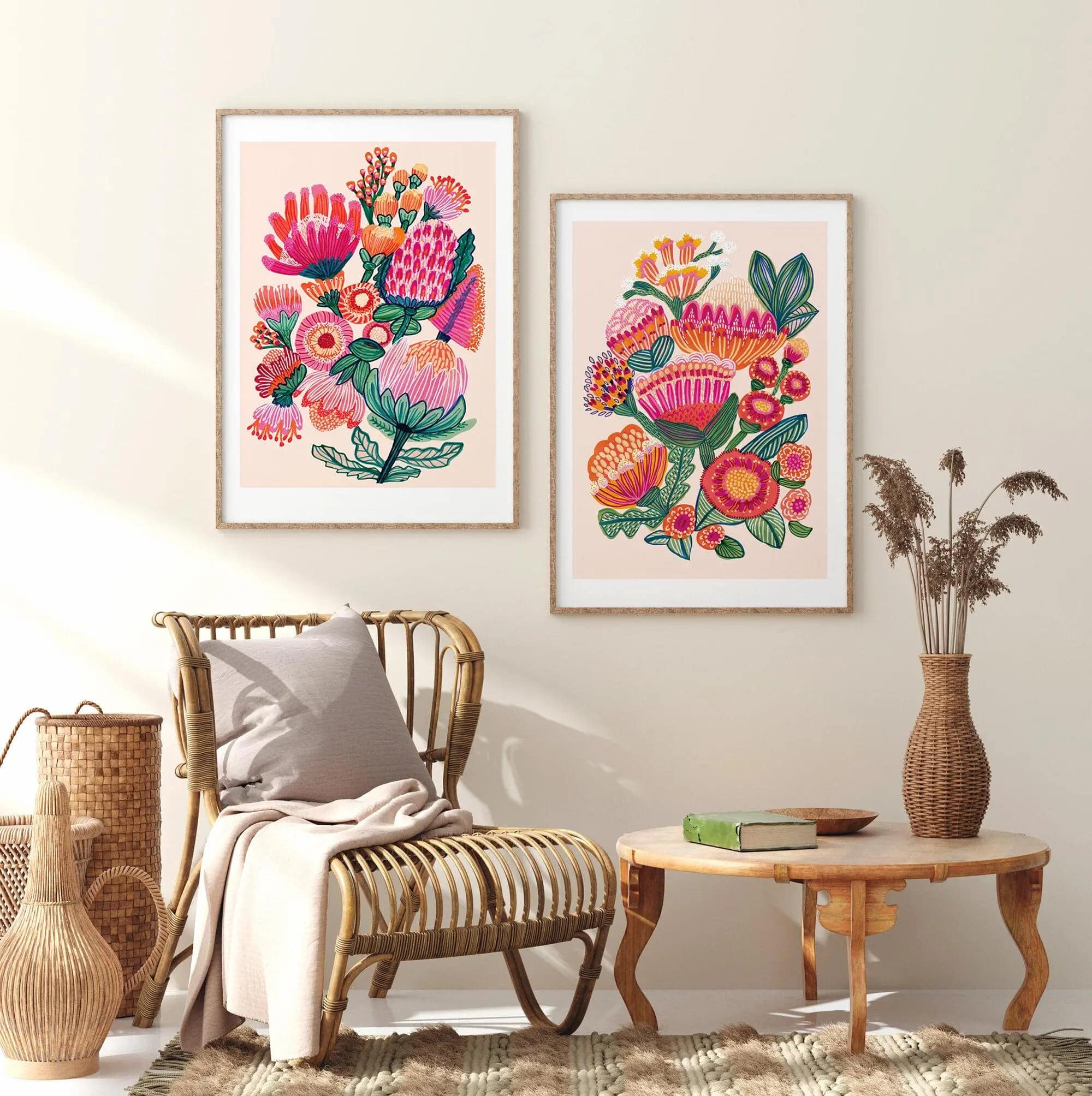 Australian Flowers Floral Wall Art Prints - Botanical Home Decor for Living Room, Bedroom & Office | Perfect for Farmhouse, Boho & Modern Interior Design
