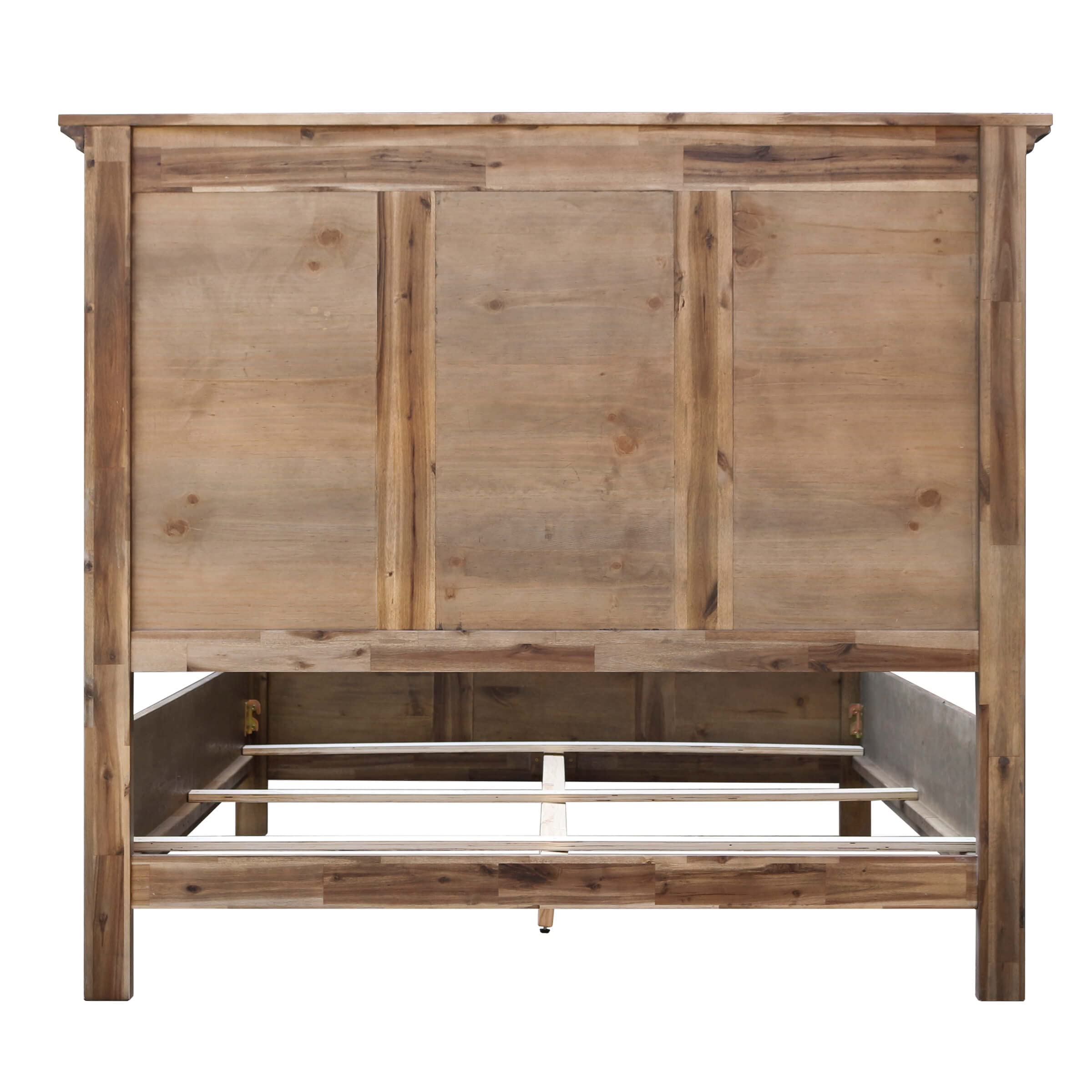 Sunset Trading Solstice Grey King Bed - Weathered Gray and Brown Wooden Bed Frame for Master Bedroom | Perfect for Modern Farmhouse & Coastal Home Decor