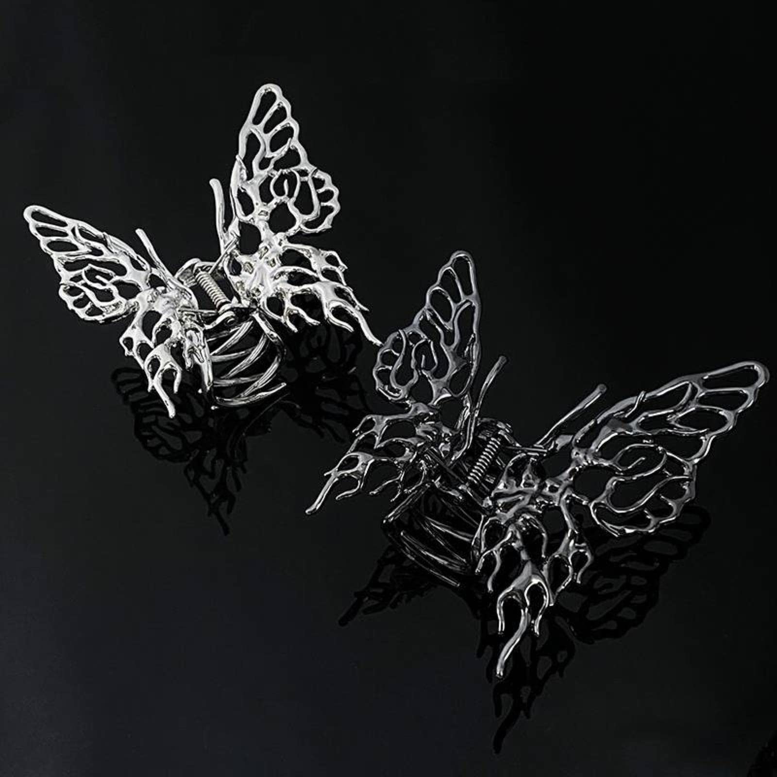 Butterfly Hair Clip for Women - Metal Liquid Geometric Hairpin, Headband Hair Accessories for Back Head - Perfect for Parties, Weddings, and Everyday Styling - Wholesale Available