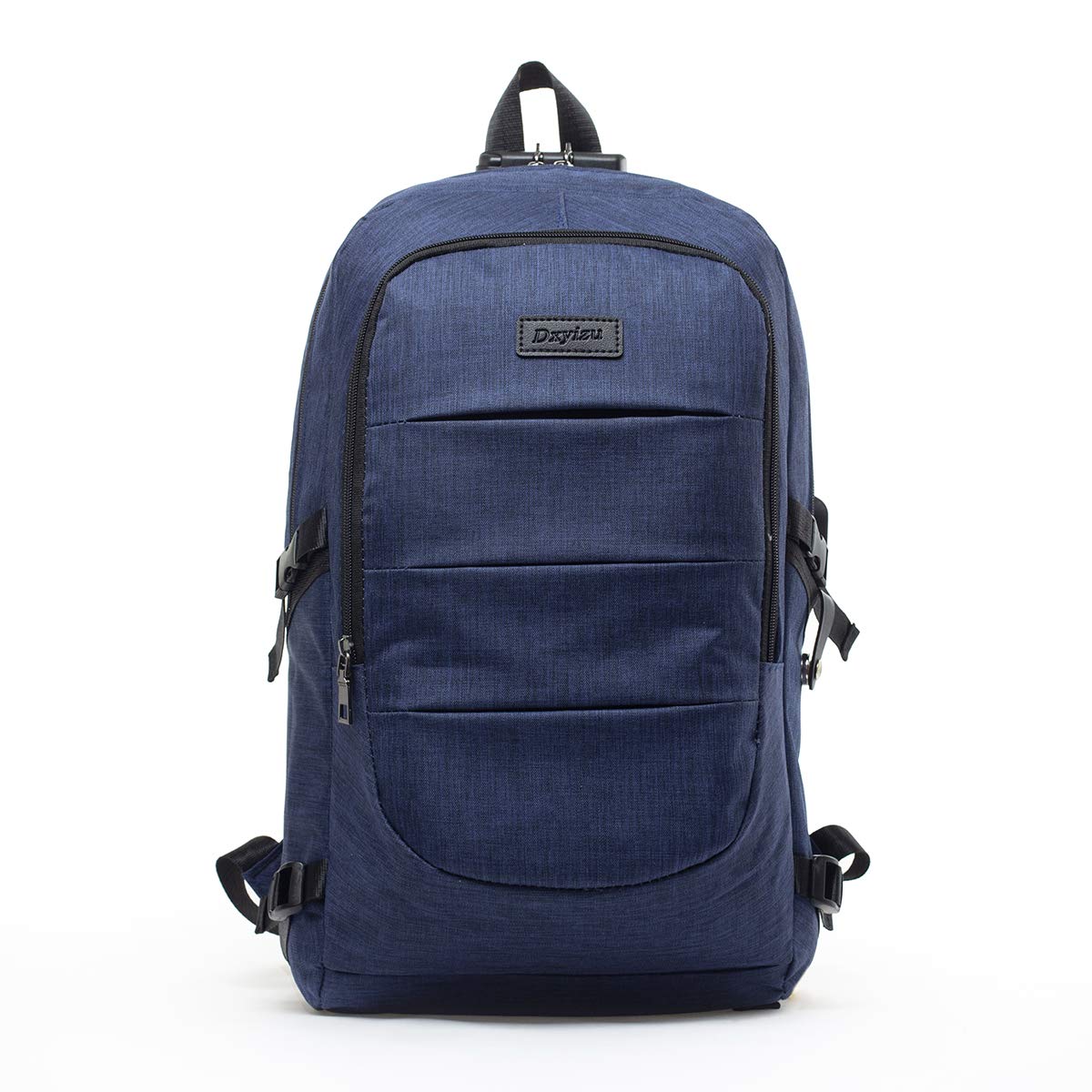 Stylish Anti-Theft Laptop Backpack for Women & Men - Durable School Backpack for High School & College Students with USB Charging Port & Locker Hook - Perfect for Travel, Work & Daily Commute (Blue)