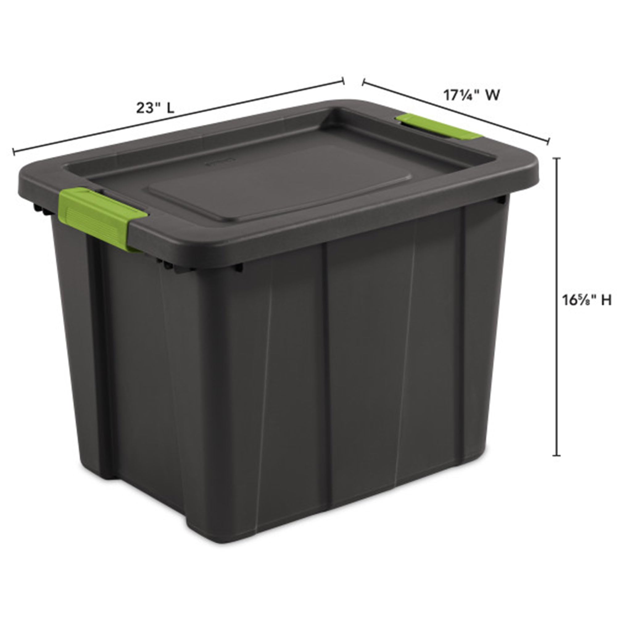 Sterilite 18-Pack 18 Gallon Heavy Duty Storage Bins with Lids - Durable Tuff1 Totes in Flat Gray for Home Organization, Garage Storage & Moving Supplies