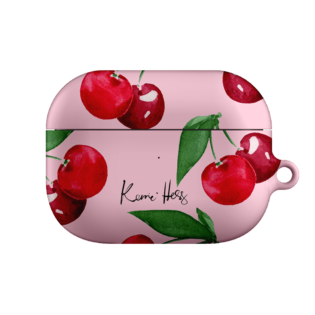 Premium Cherry Rose AirPods Pro Case - Cute Floral Design Protective Cover for Apple AirPods Pro (2019/2022) | Perfect Gift for Women, Girls - Use at Gym, Work, Travel & Daily Commute