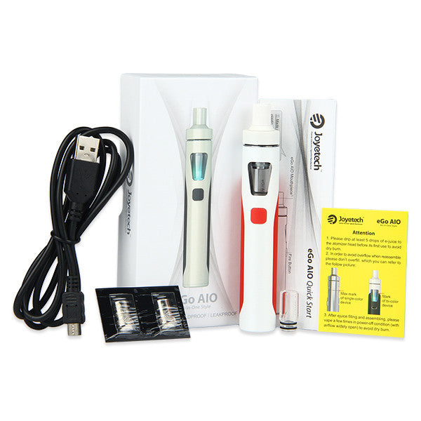 Joyetech eGo AIO Quick Starter Kit 1500mAh - All-in-One Vape Pen for Beginners | Portable E-Cigarette with Leakproof Design | Perfect for Travel & On-the-Go Vaping