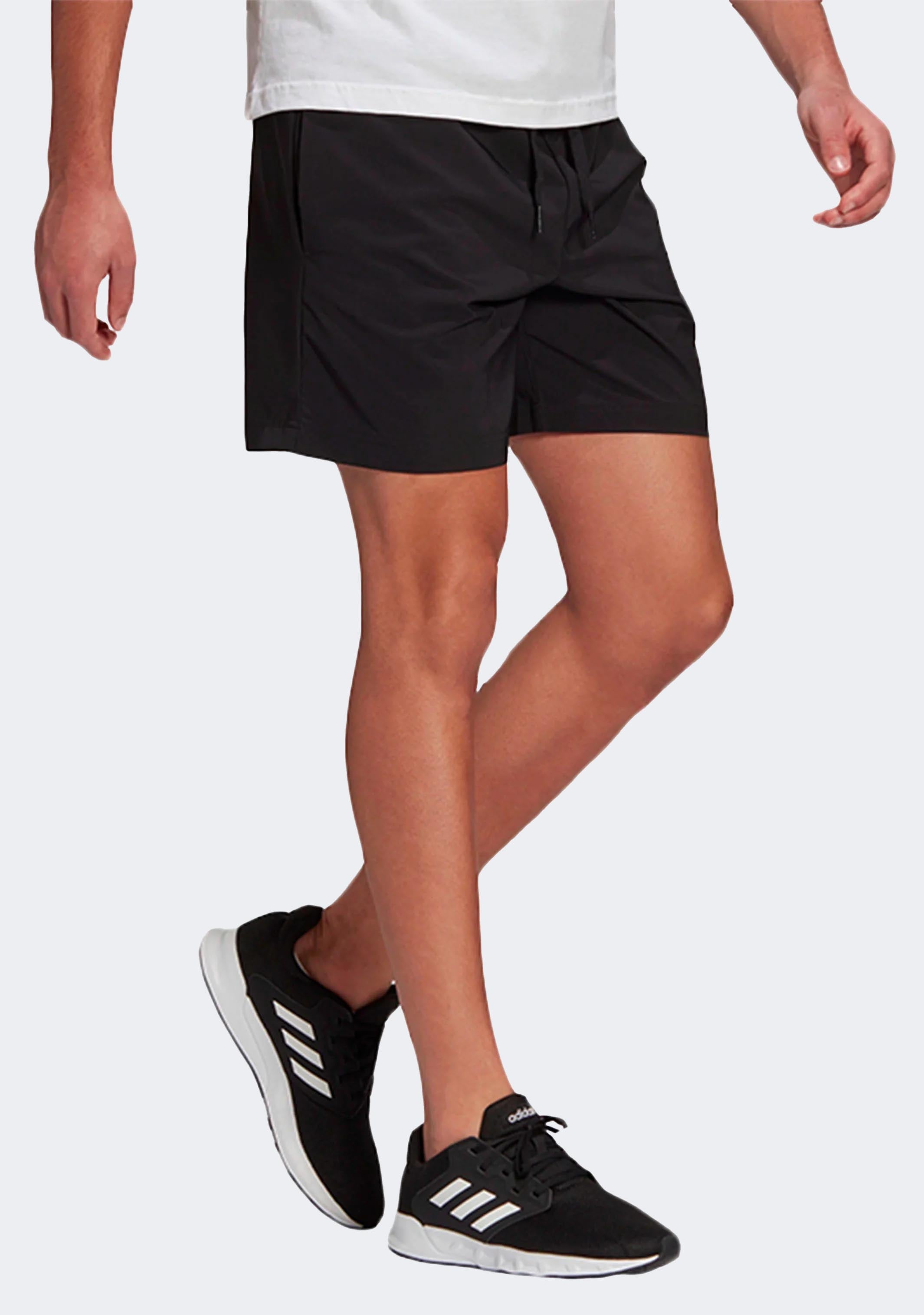 Adidas Men's Aeroready Essentials Chelsea Small Logo Workout Shorts - Black | Moisture-Wicking Athletic Shorts for Running, Gym & Casual Wear